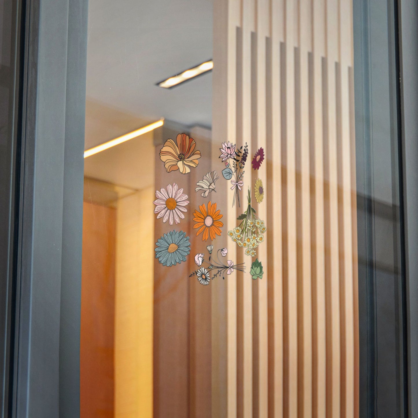 BOHO Flowers Die-Cut Stickers, (DTF)