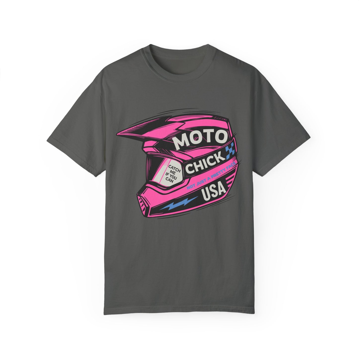 Women's Moto Chick MotoX MotoCross Motorcycle Dirtbike Offroad Garment-Dyed T-shirt
