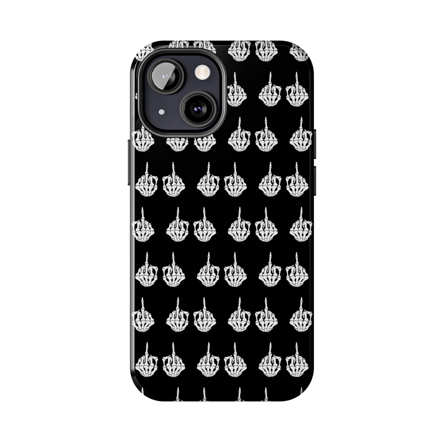 Fuck Off Skeleton Middle Finger Tough Phone Cases