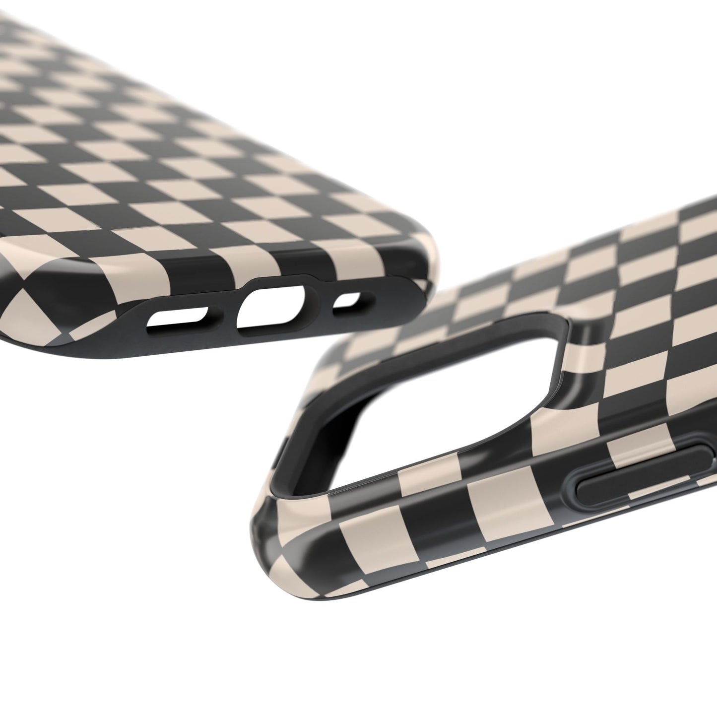 Black White Check Impact-Resistant Cases