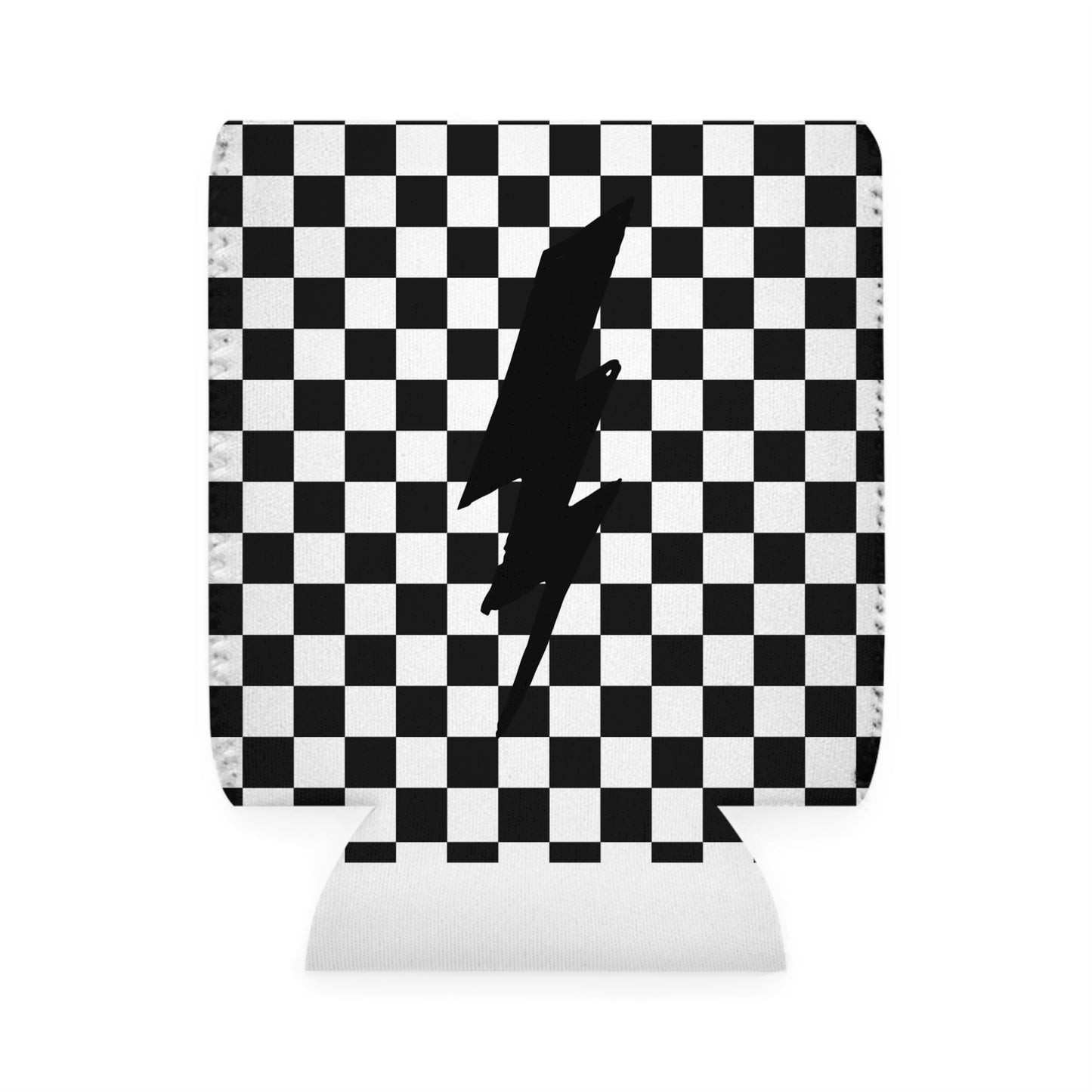 Checkered Genuine Rebel Can Cooler Sleeve