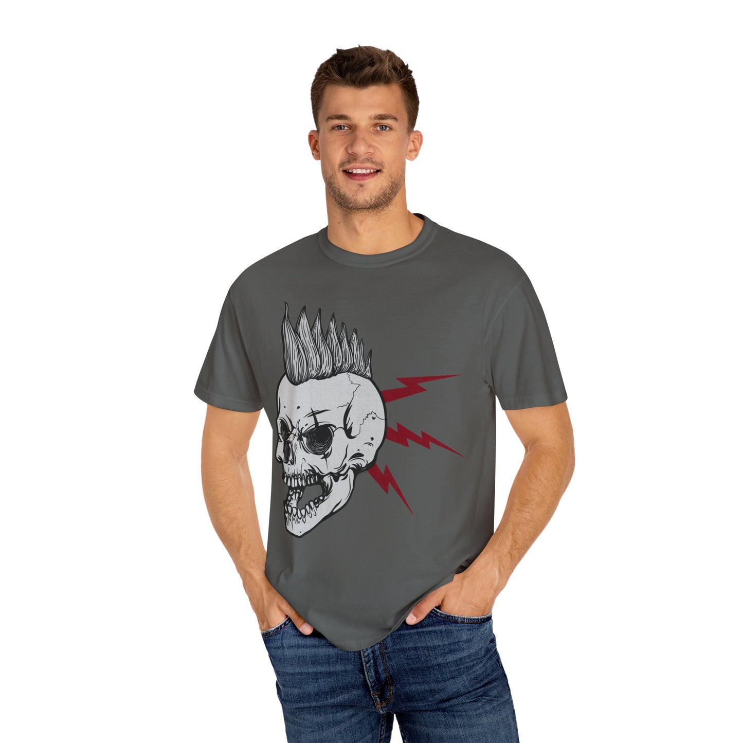 Punk Is Not Dead Mohawk Skull Comfort Colors T-shirt