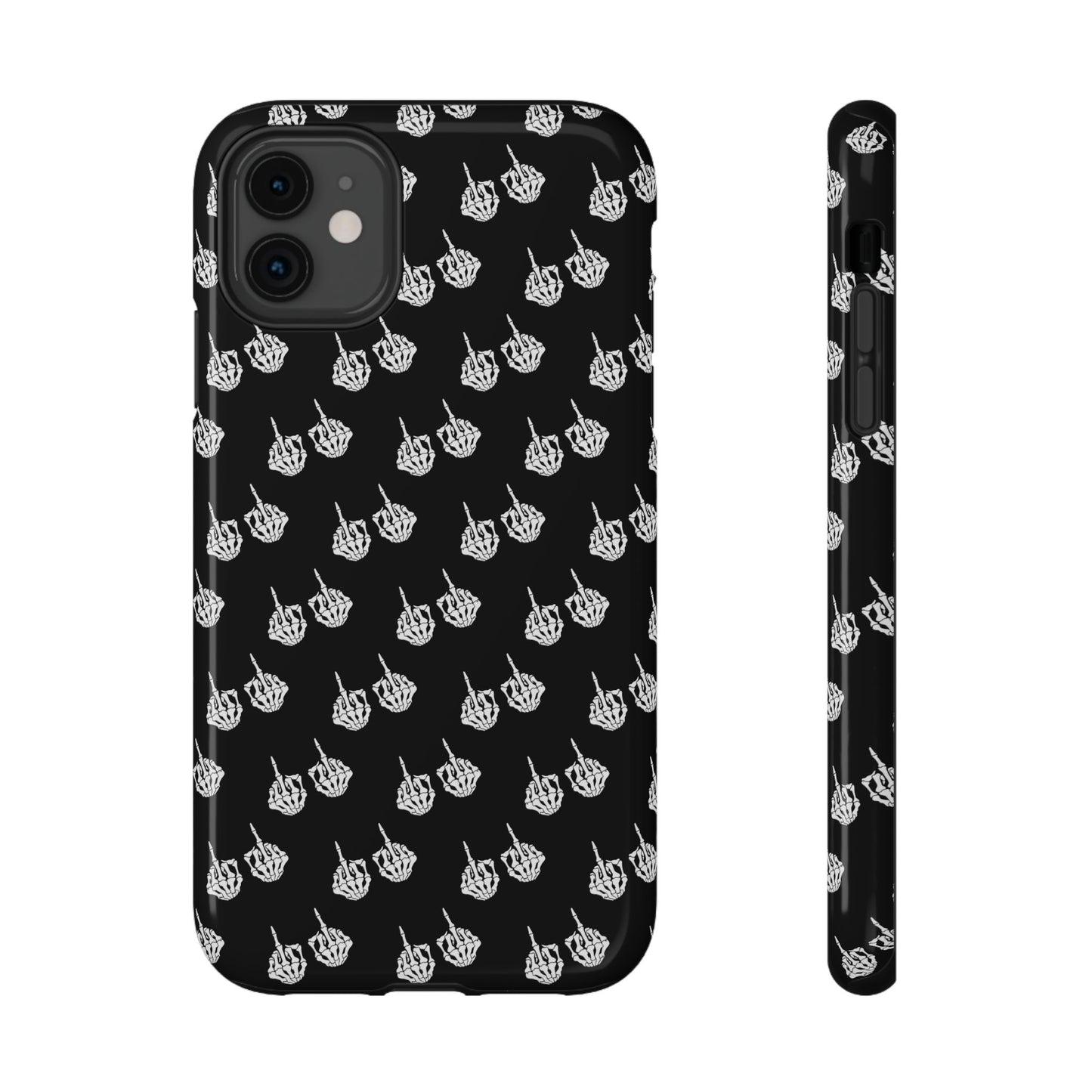Fuck You Skeleton Middle Finger Impact-Resistant Cases