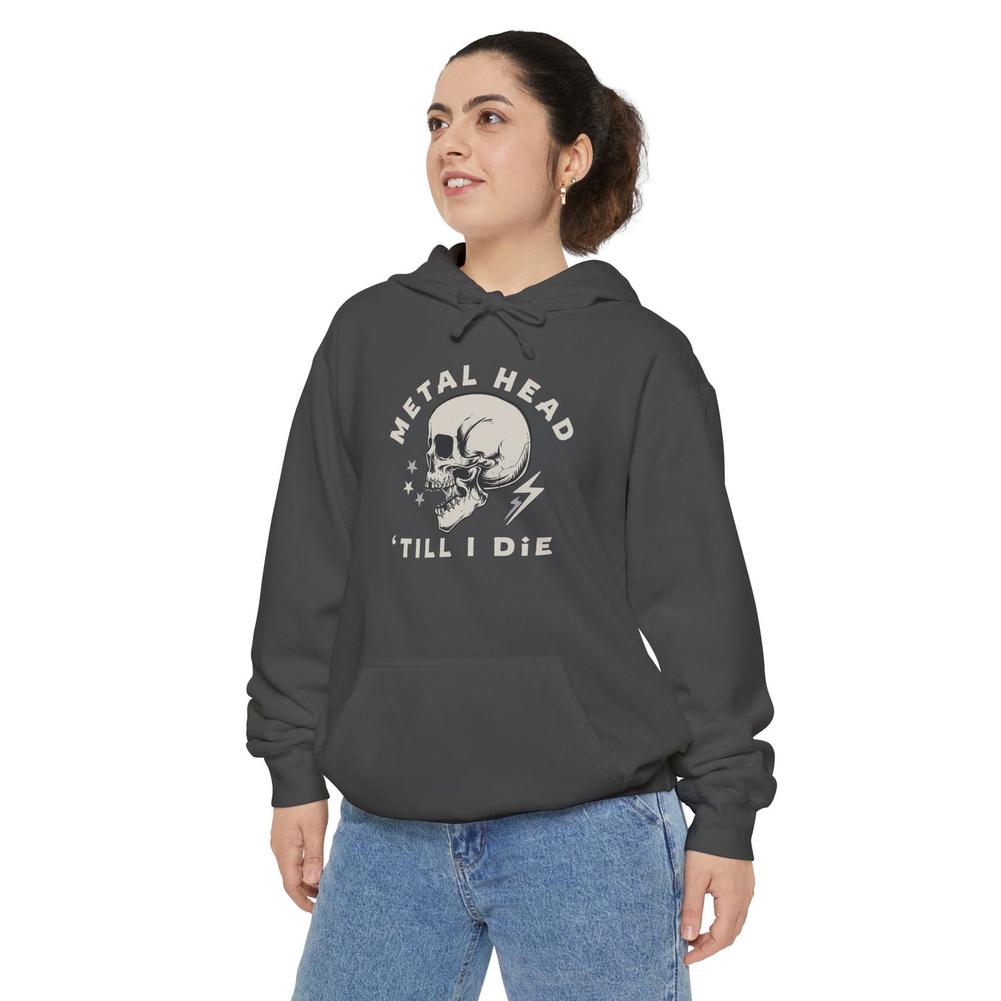 Metal Head Till I Die Skull Color Comfort Unisex Garment-Dyed Hoodie