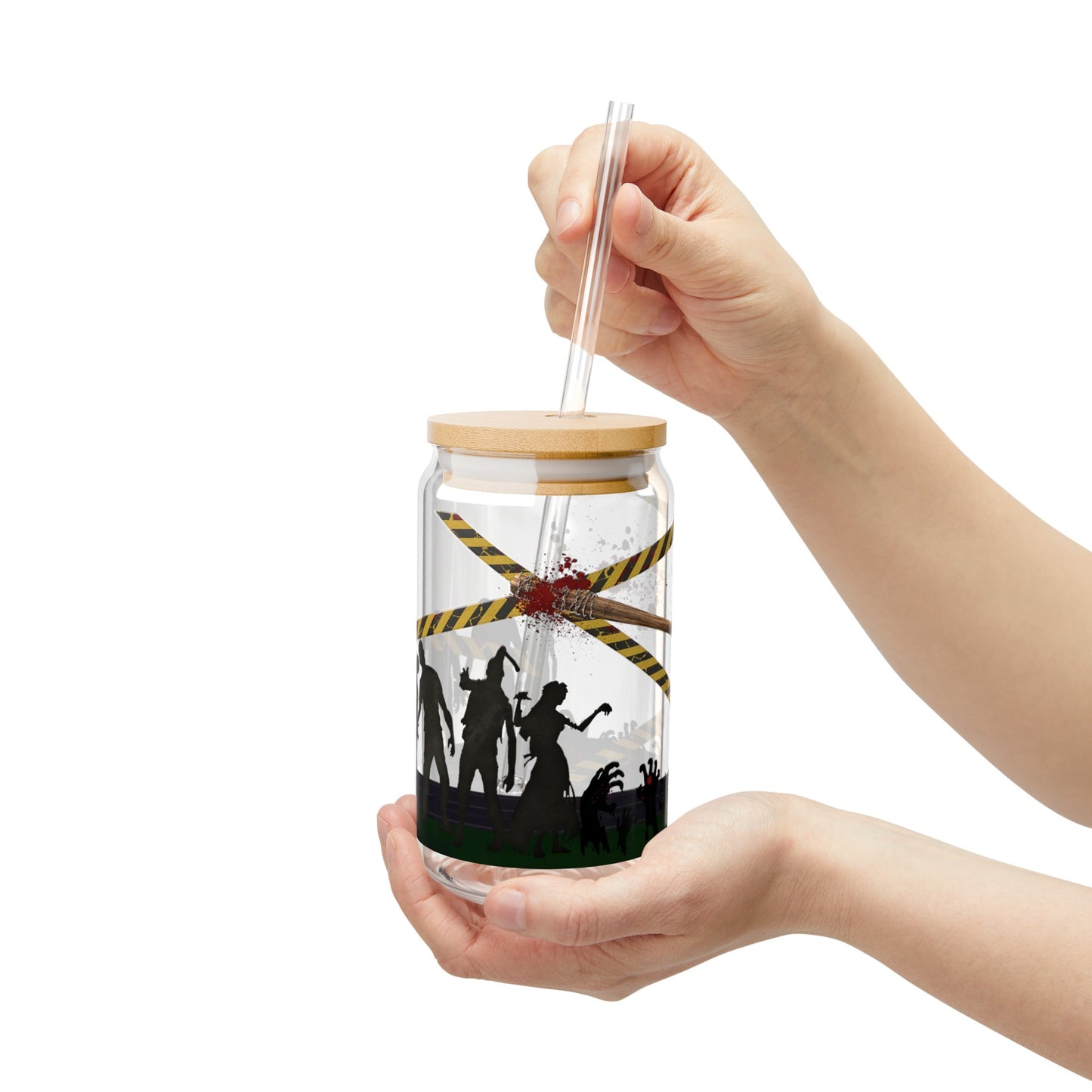 Dead Walker Zombie Sipper Glass, 16oz