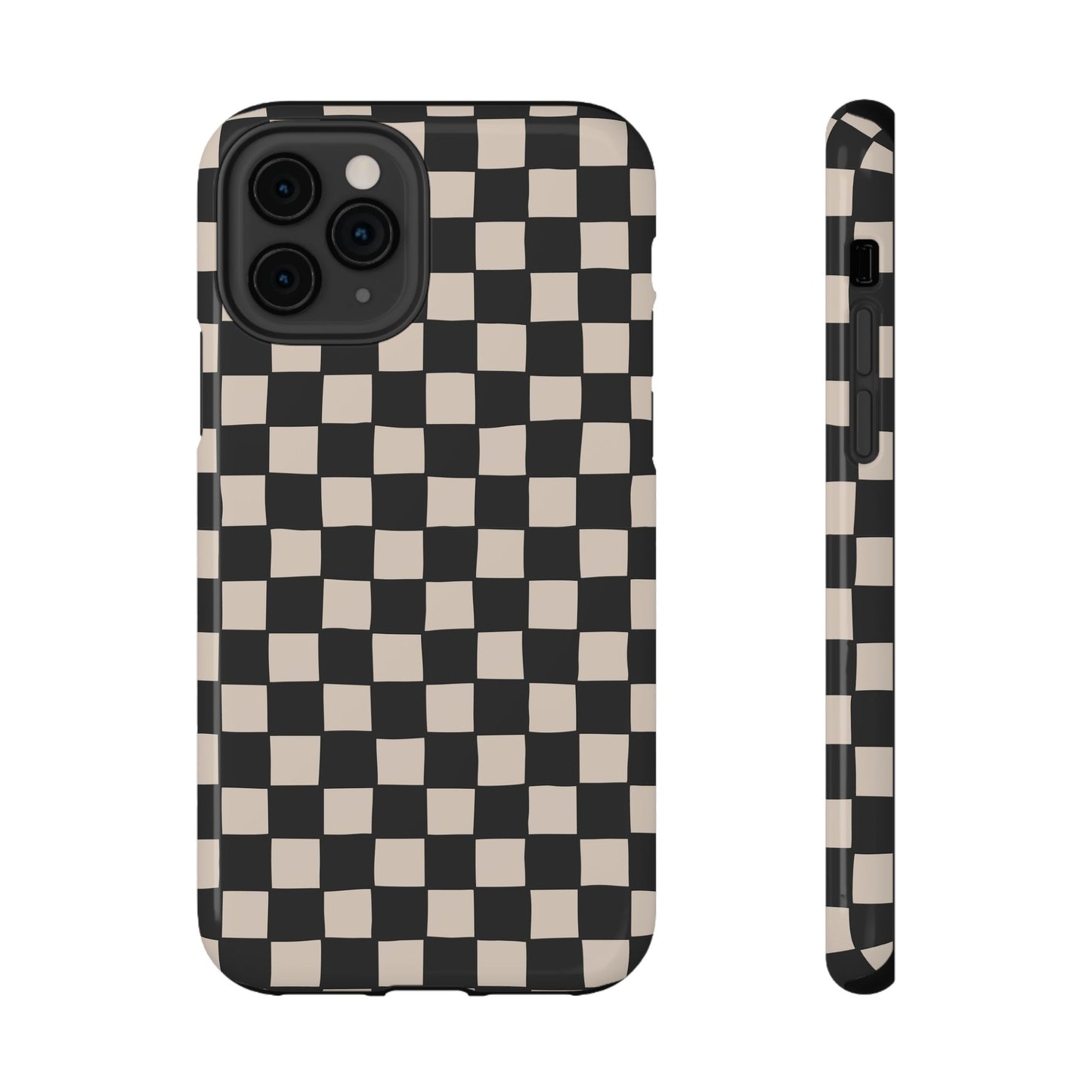 Black White Check Impact-Resistant Cases