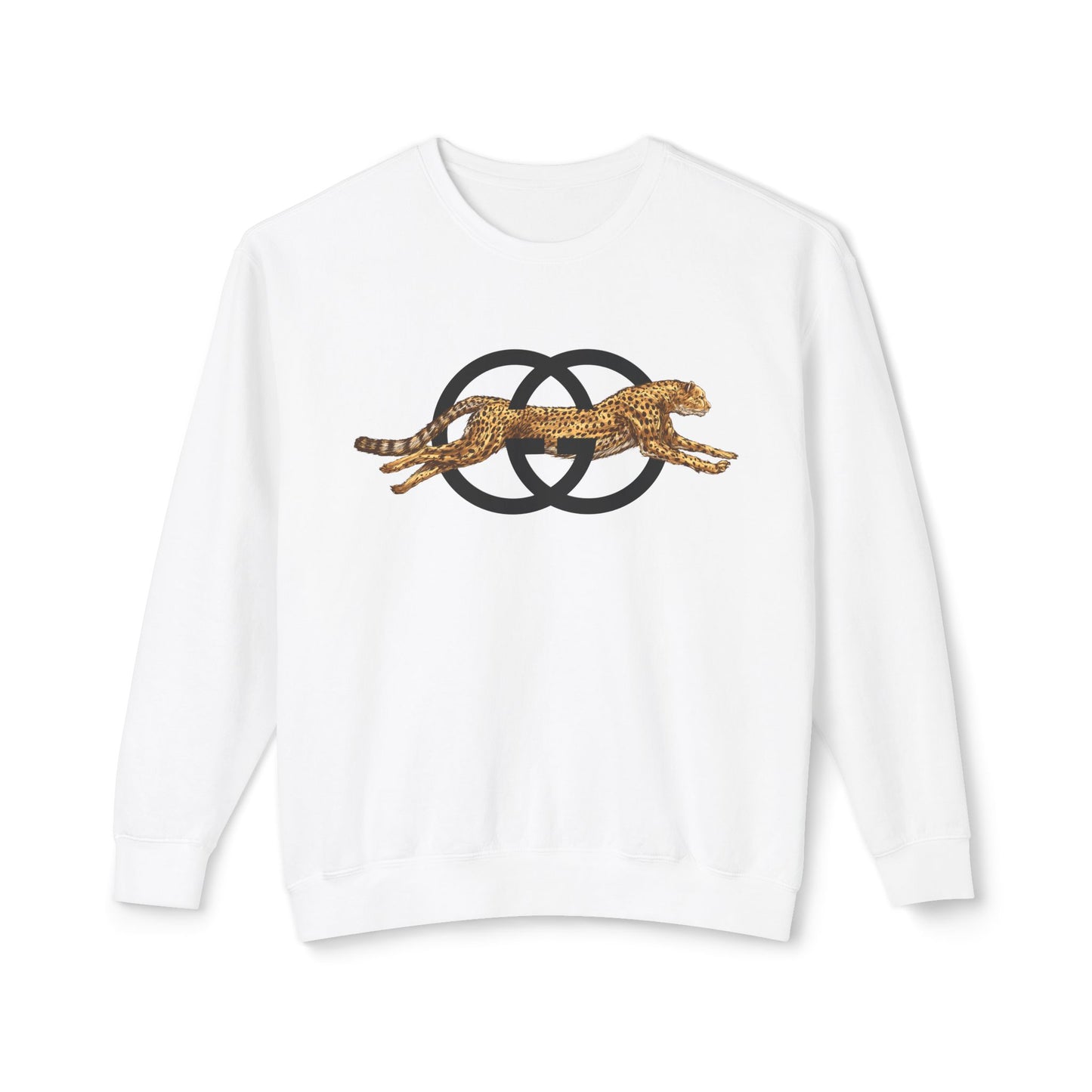 Luxury Designer Dupe GG Leopard Parody Color Comfort Unisex Lightweight Crewneck Sweatshirt