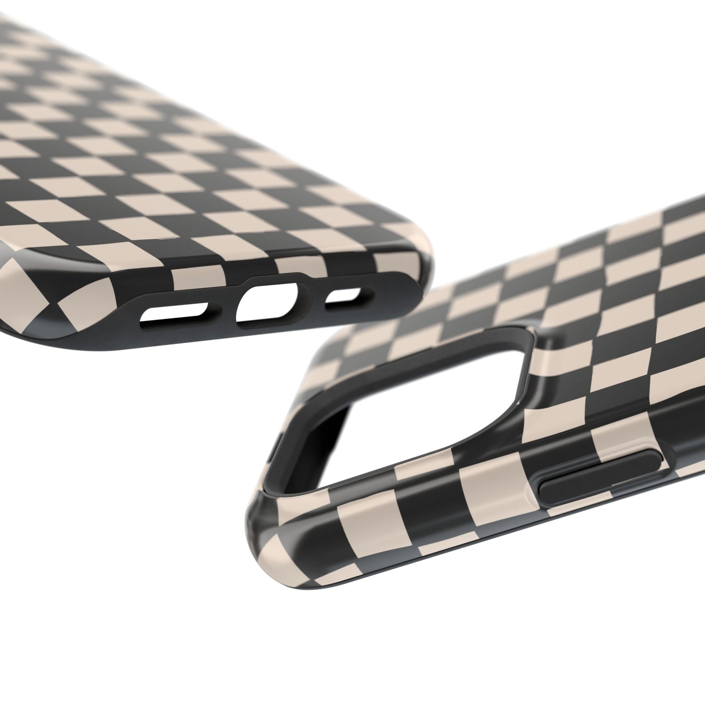 Black White Check Impact-Resistant Cases