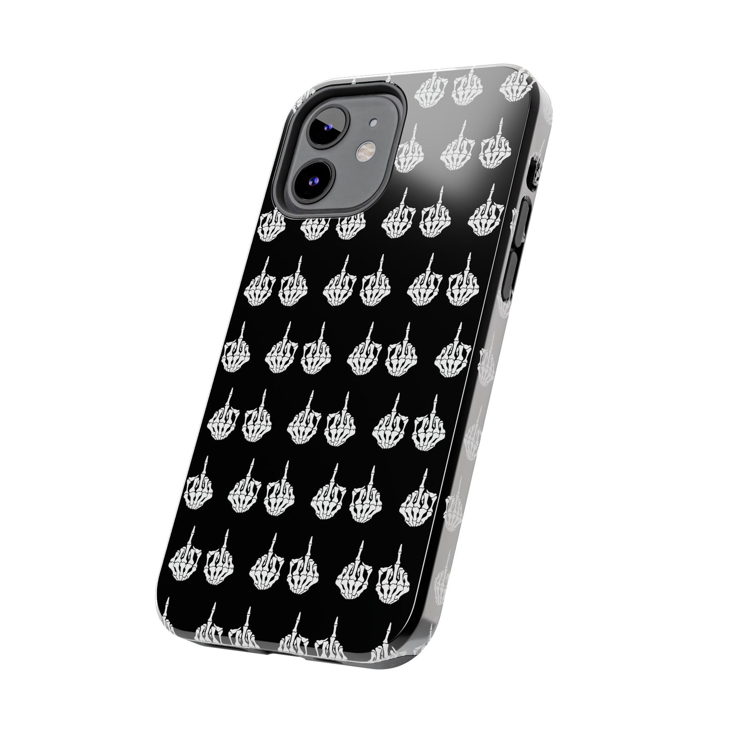 Fuck Off Skeleton Middle Finger Tough Phone Cases