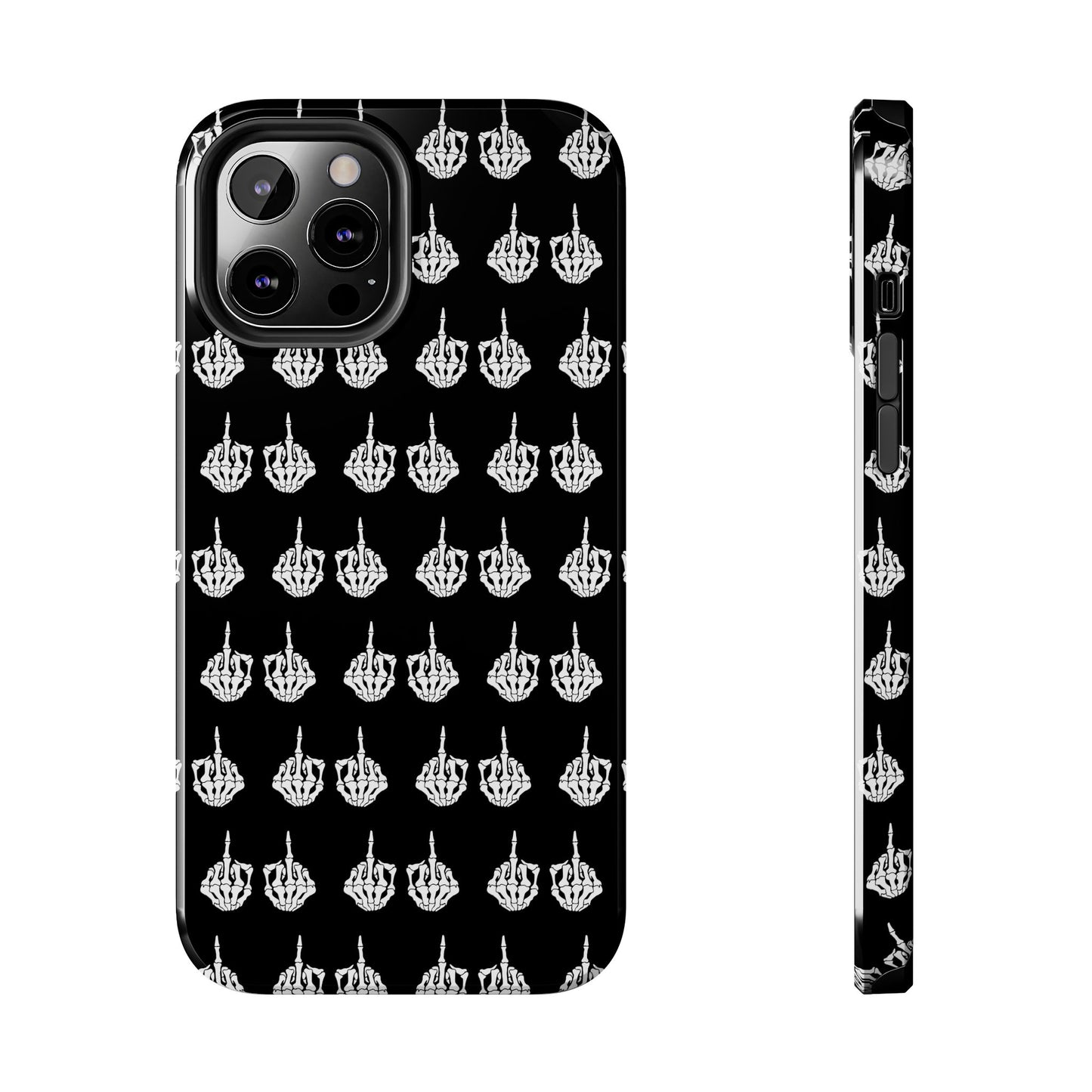 Fuck Off Skeleton Middle Finger Tough Phone Cases