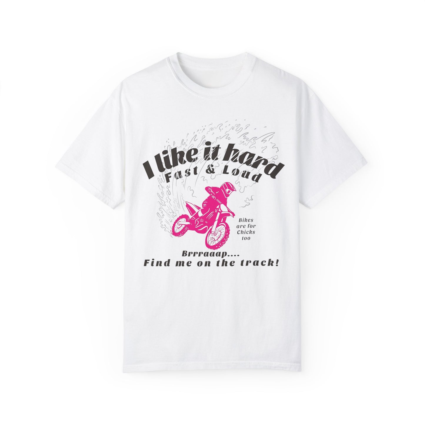 Women's MotoX Motorcycle Offroad DirtBike Garment-Dyed T-shirt