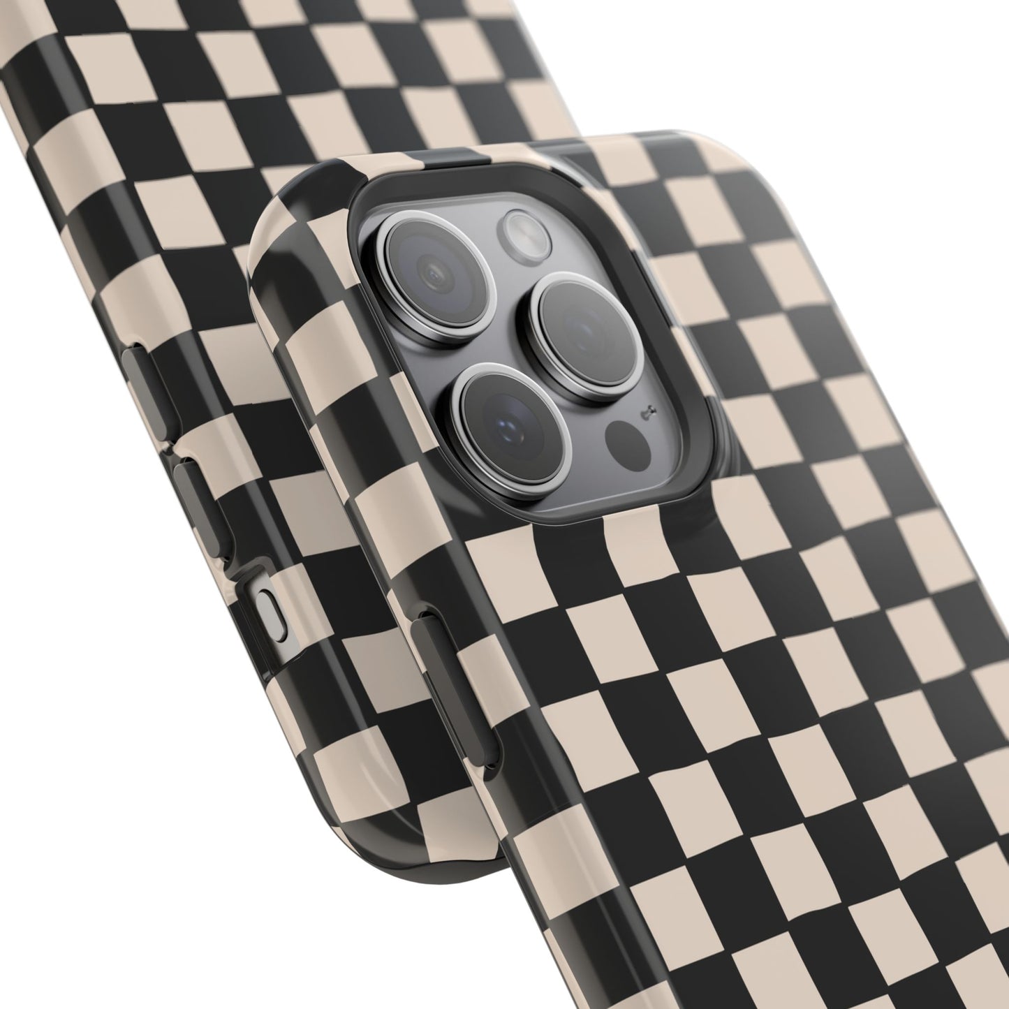 Black White Check Impact-Resistant Cases