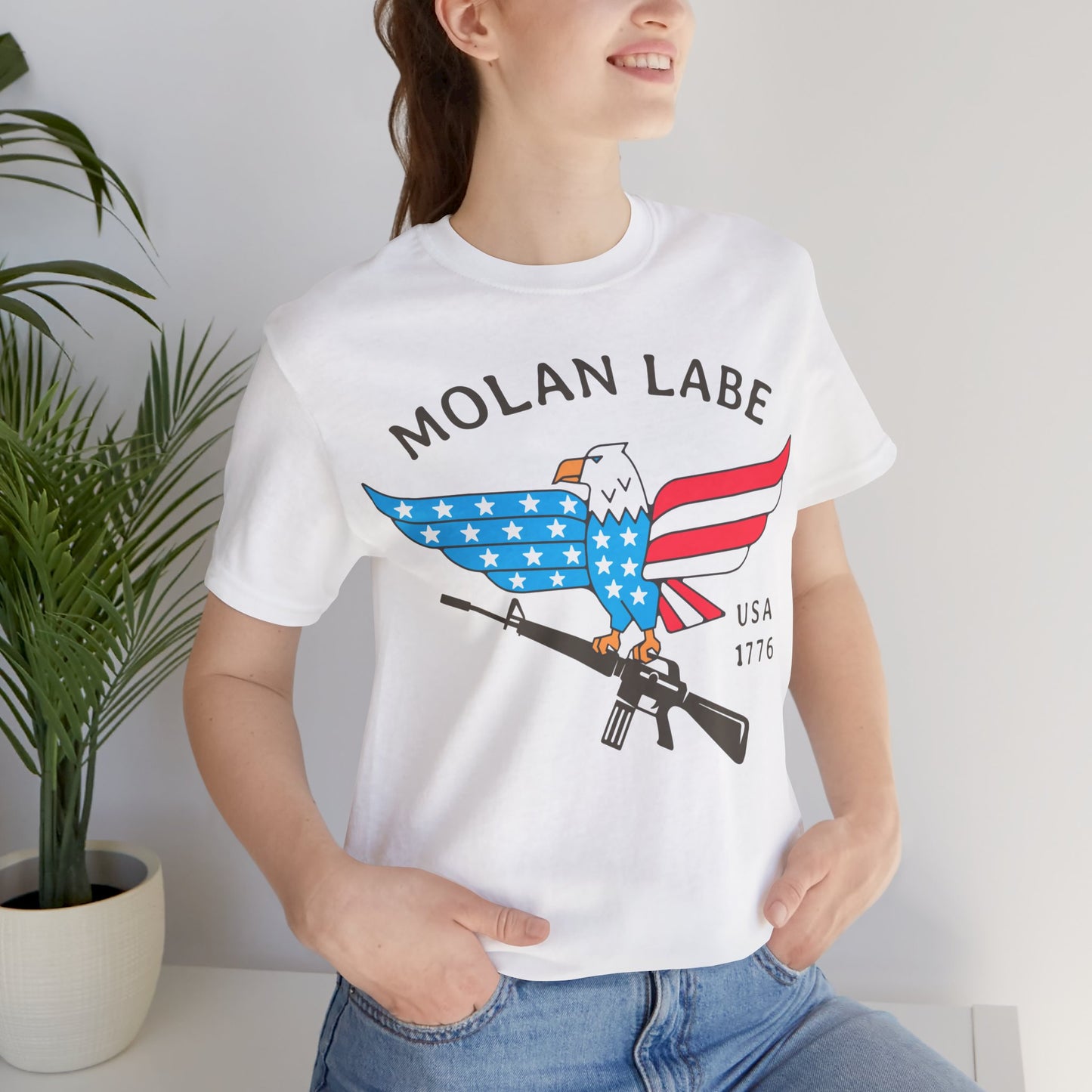 T-shirt, Molan Labe, Don't Tread on Me, Tshirt, MAGA, 2A, Freedom, Trump, Political, Politics, POTUS, Usa, America, Eagle, Gun, Flag, Tee