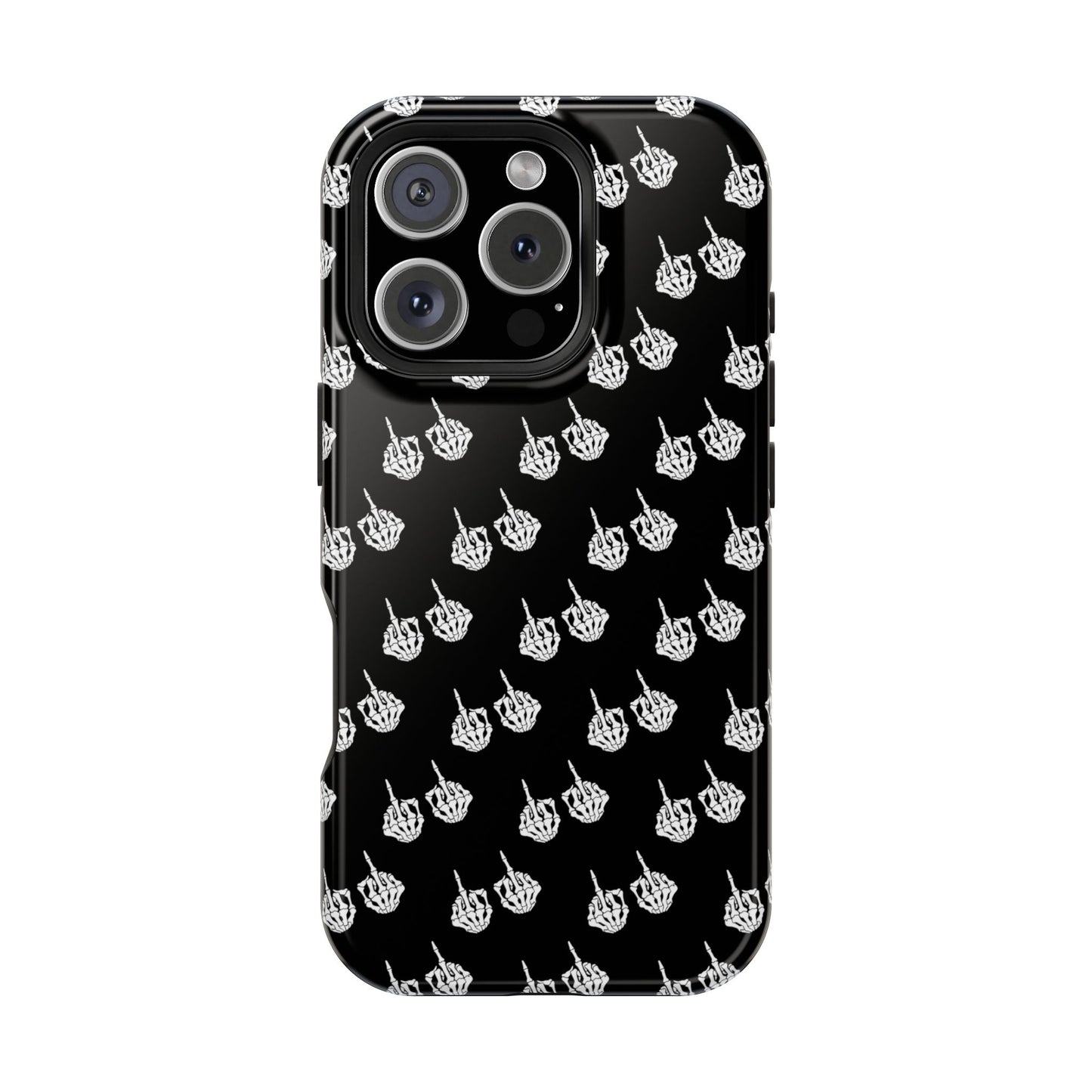 Fuck You Skeleton Middle Finger Impact-Resistant Cases