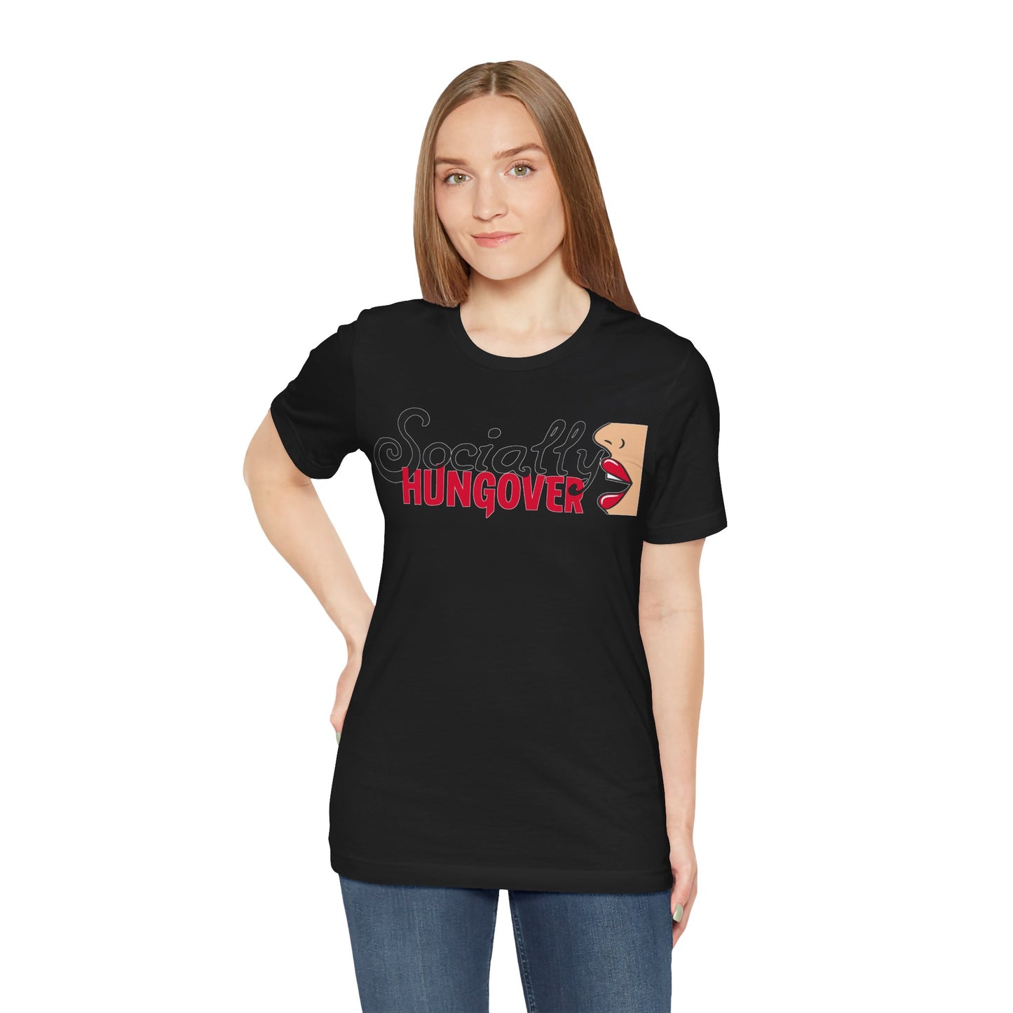 T-shirt, Socially Hungover, Woman's Tshirt, Humor, Saying, Quote, Party, Tee