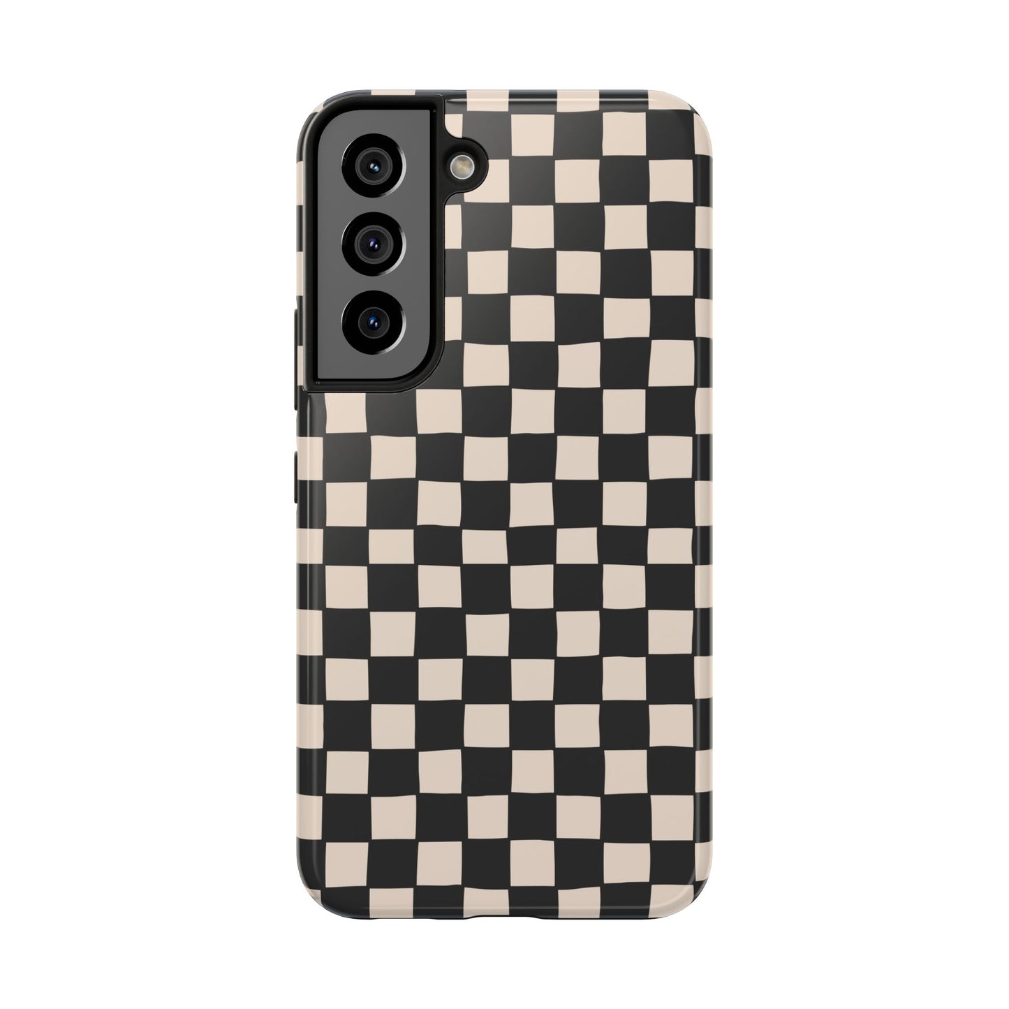 Black White Check Tough Phone Cases
