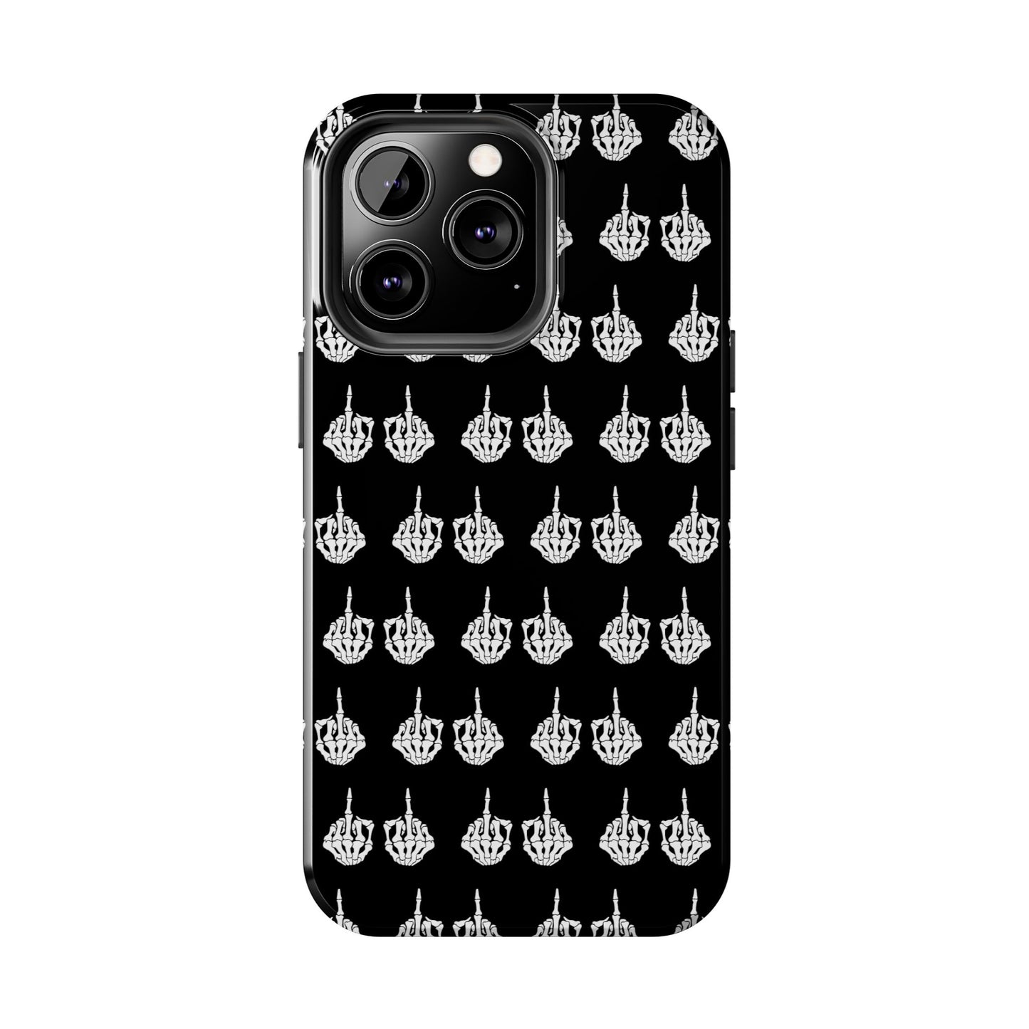 Fuck Off Skeleton Middle Finger Tough Phone Cases