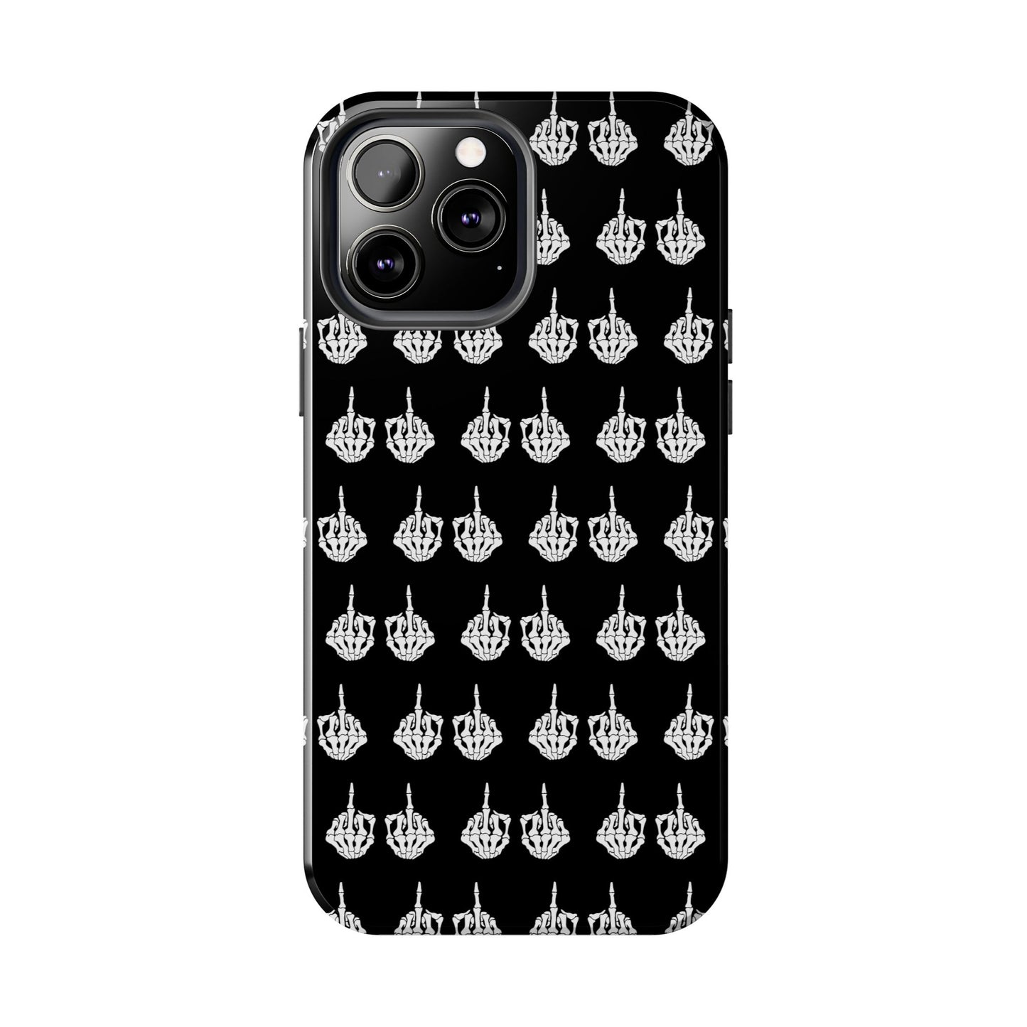 Fuck Off Skeleton Middle Finger Tough Phone Cases