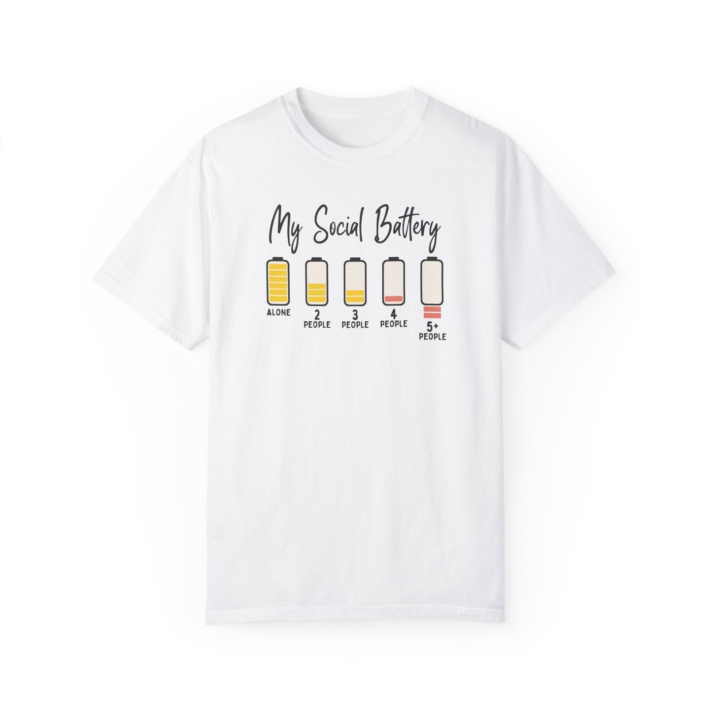 My Social Battery Socially Hungover Color Comfort Unisex Garment-Dyed T-shirt