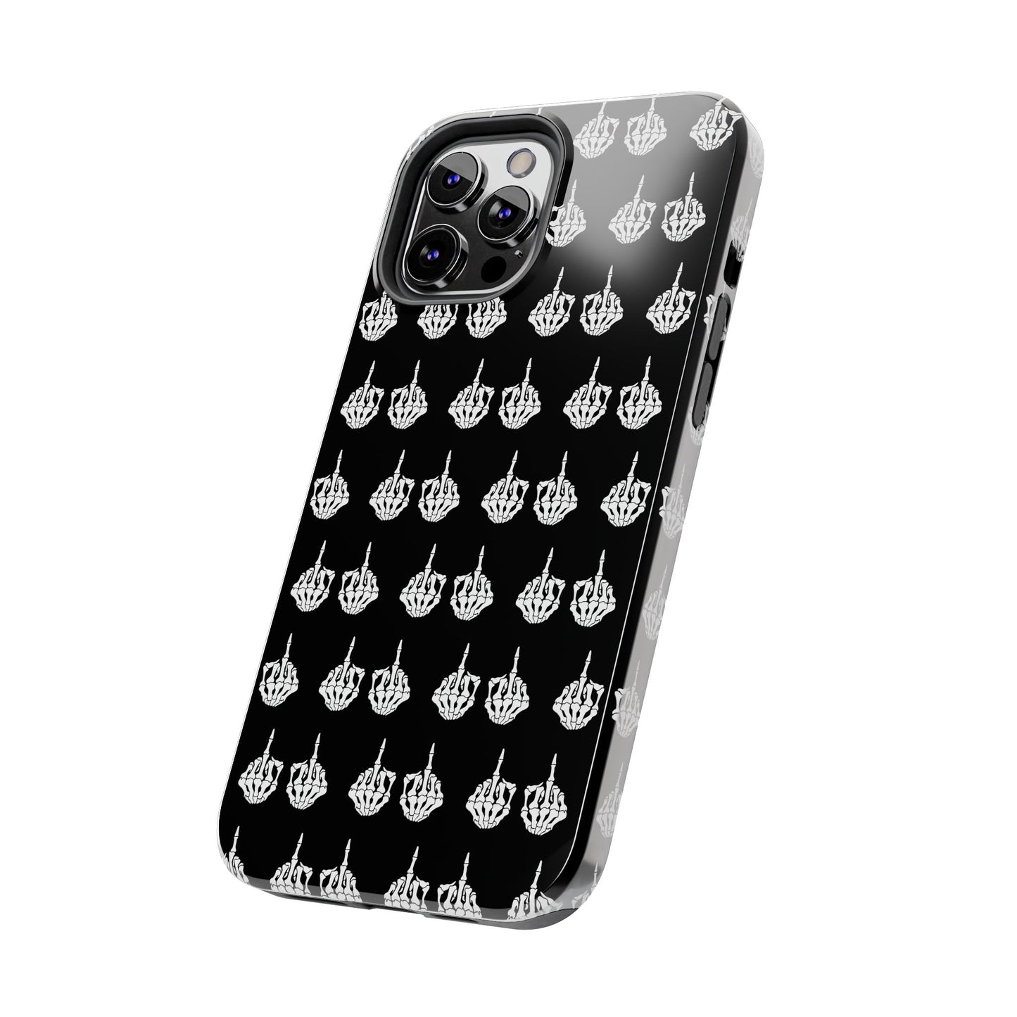 Fuck Off Skeleton Middle Finger Tough Phone Cases