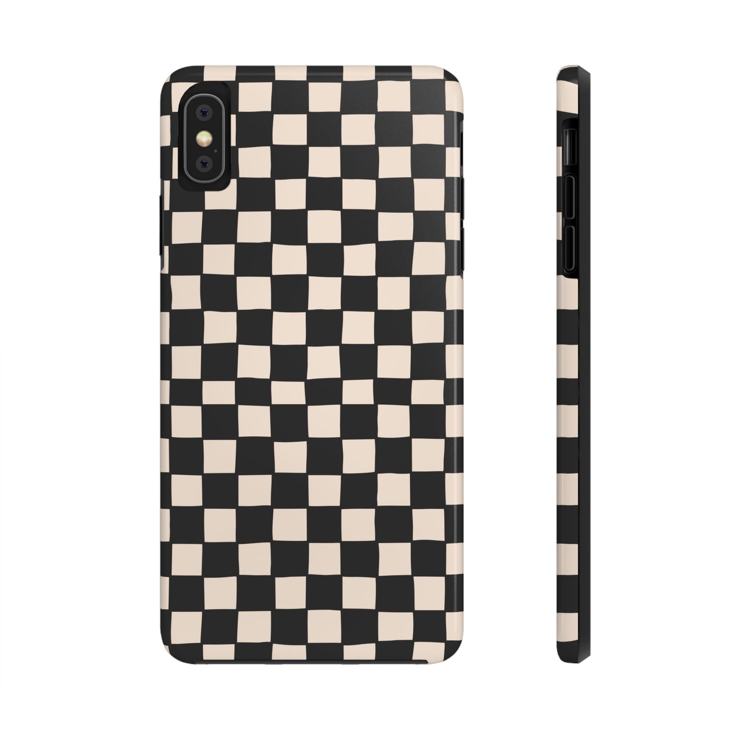Black White Check Tough Phone Cases