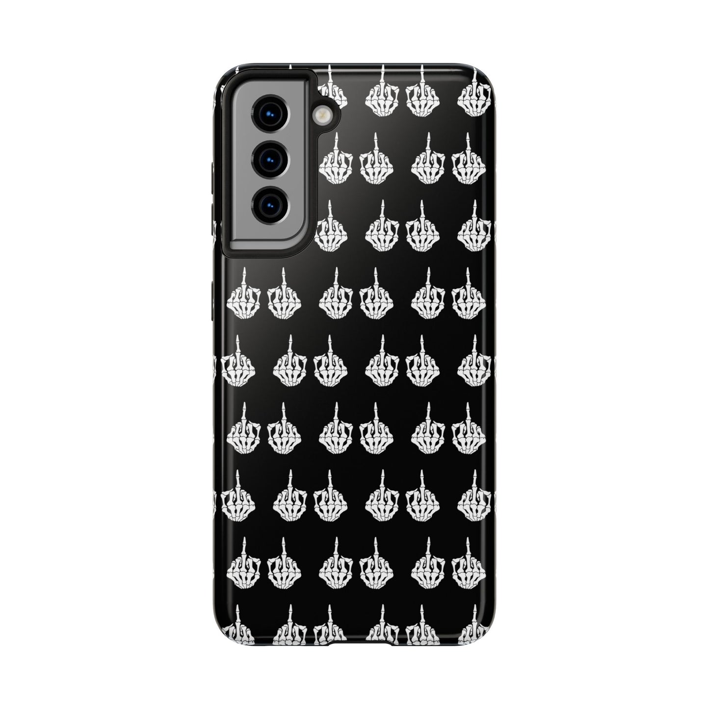 Fuck Off Skeleton Middle Finger Tough Phone Cases