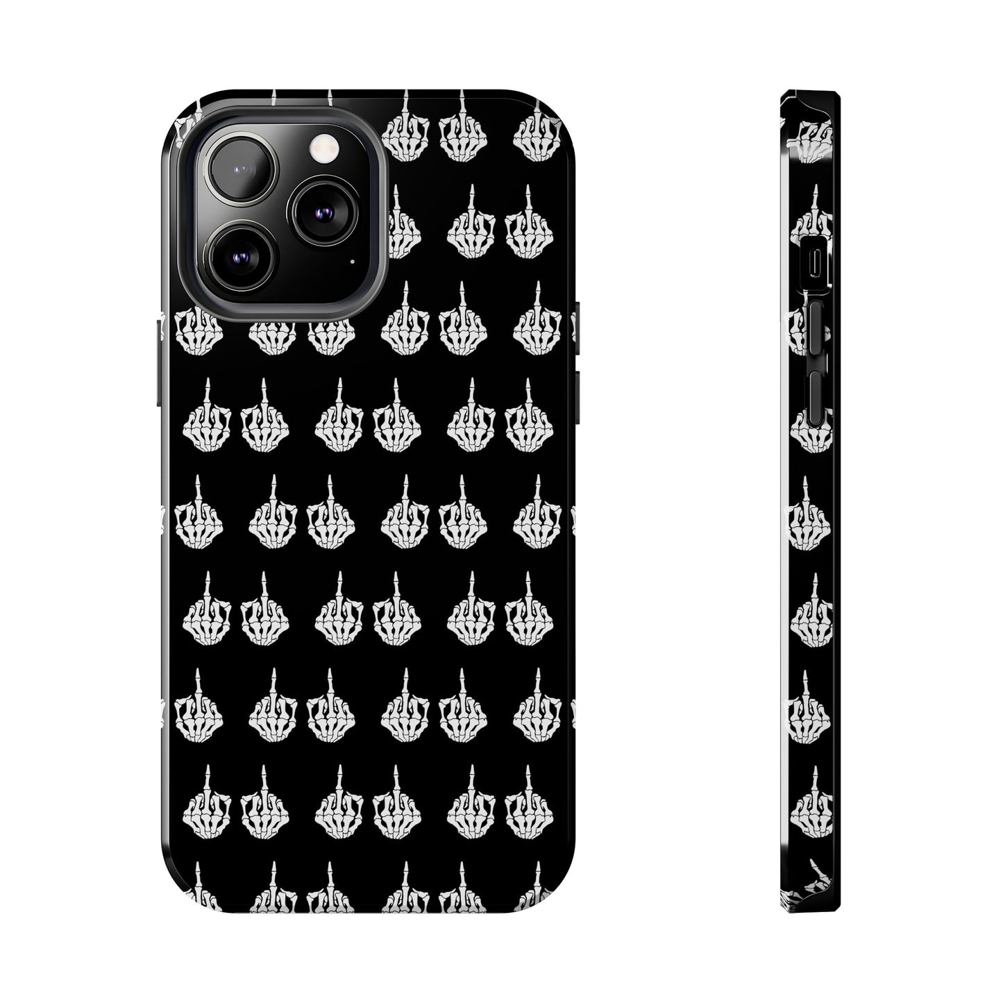 Fuck Off Skeleton Middle Finger Tough Phone Cases