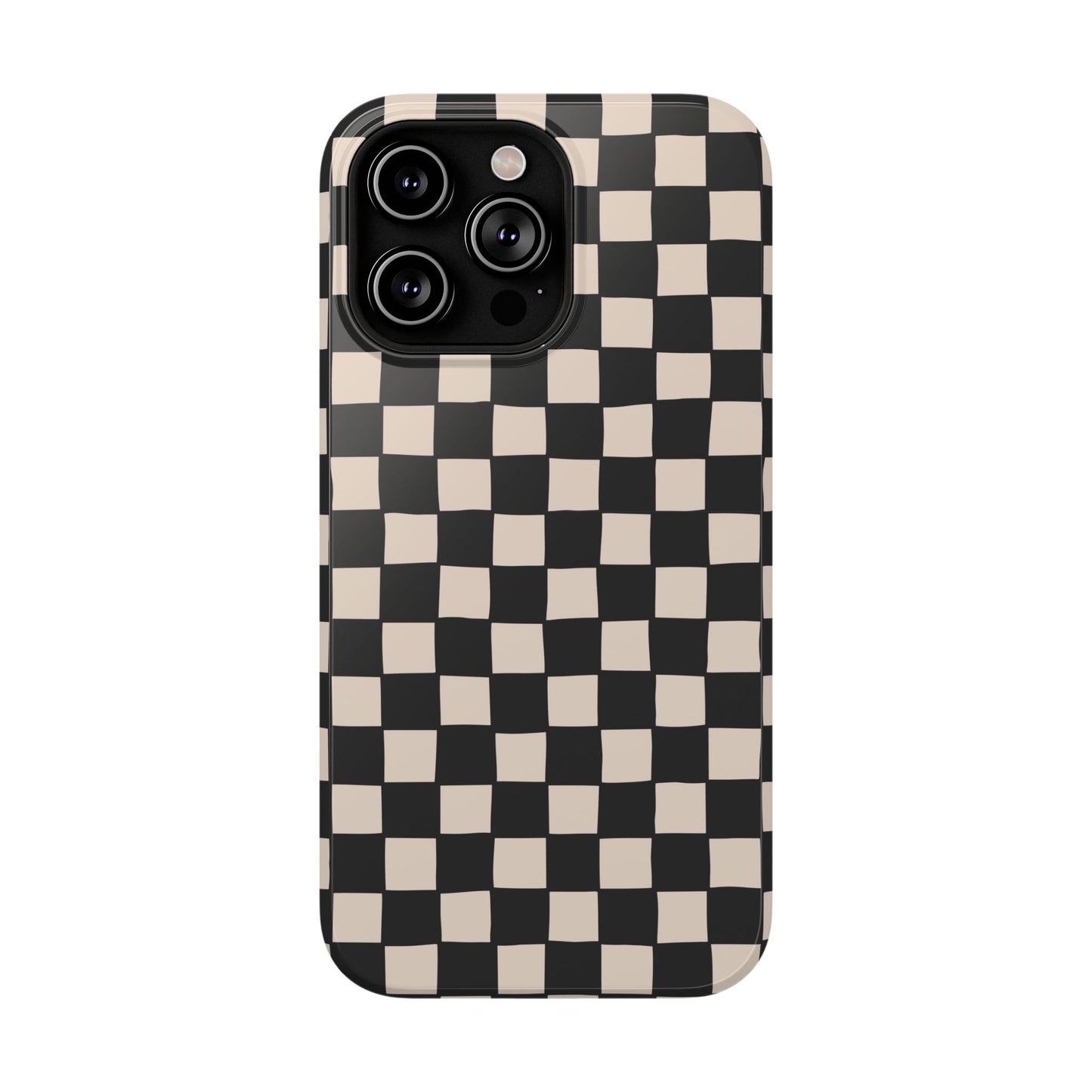 Black White Check Impact-Resistant Cases