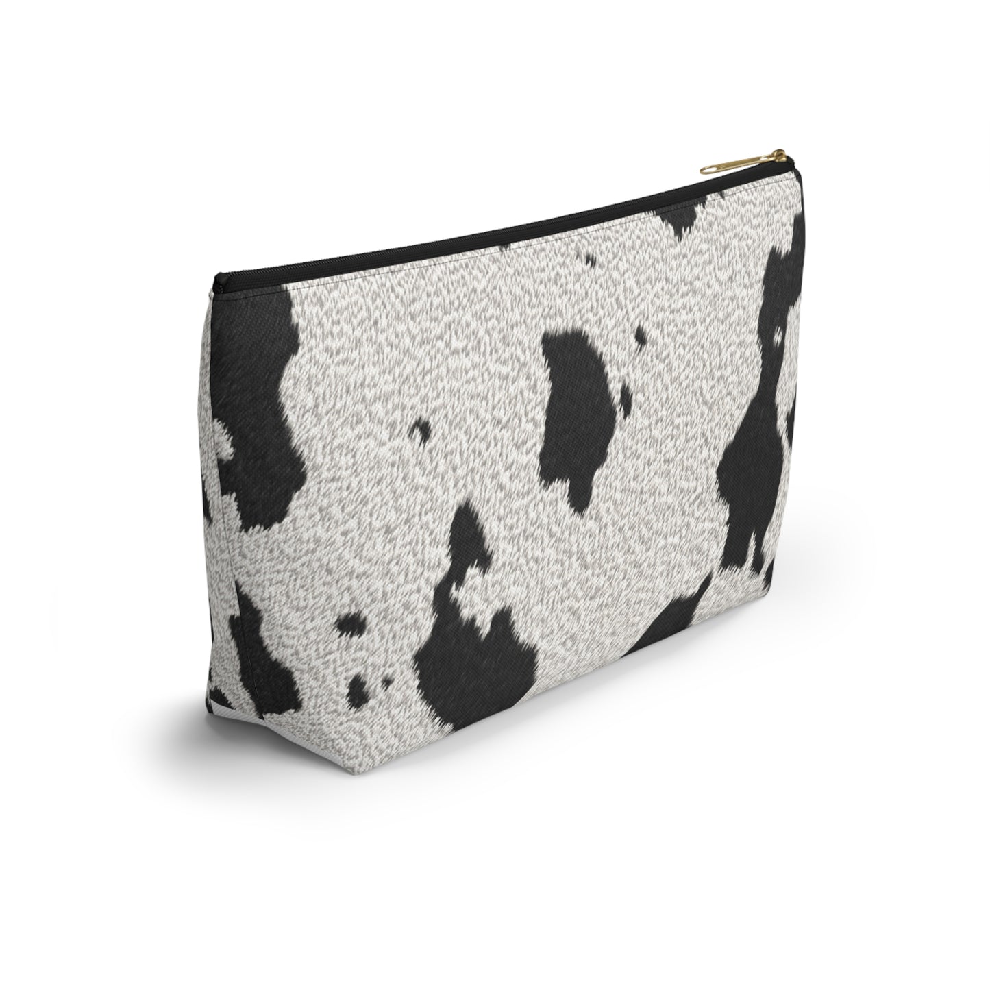 Cow Print Accessory Pouch w T-bottom