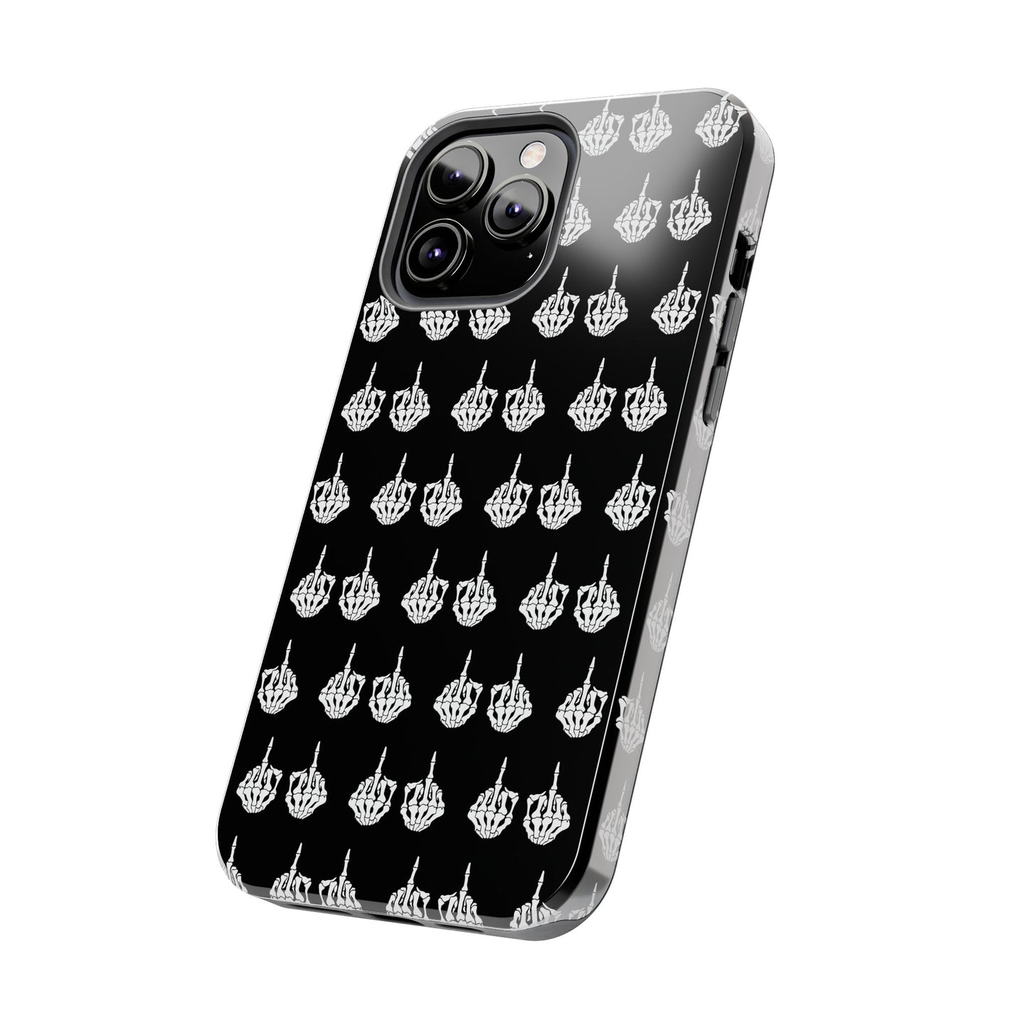 Fuck Off Skeleton Middle Finger Tough Phone Cases