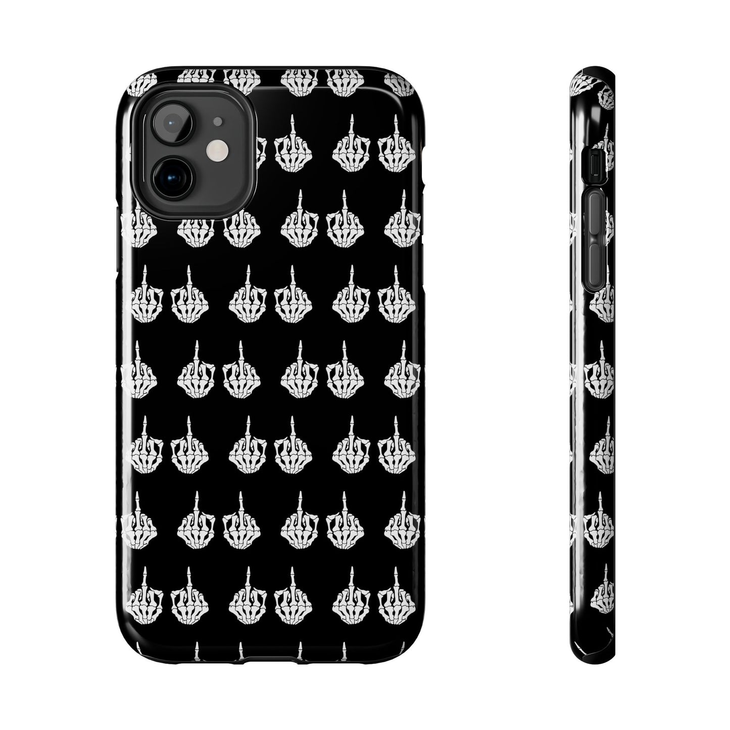 Fuck Off Skeleton Middle Finger Tough Phone Cases