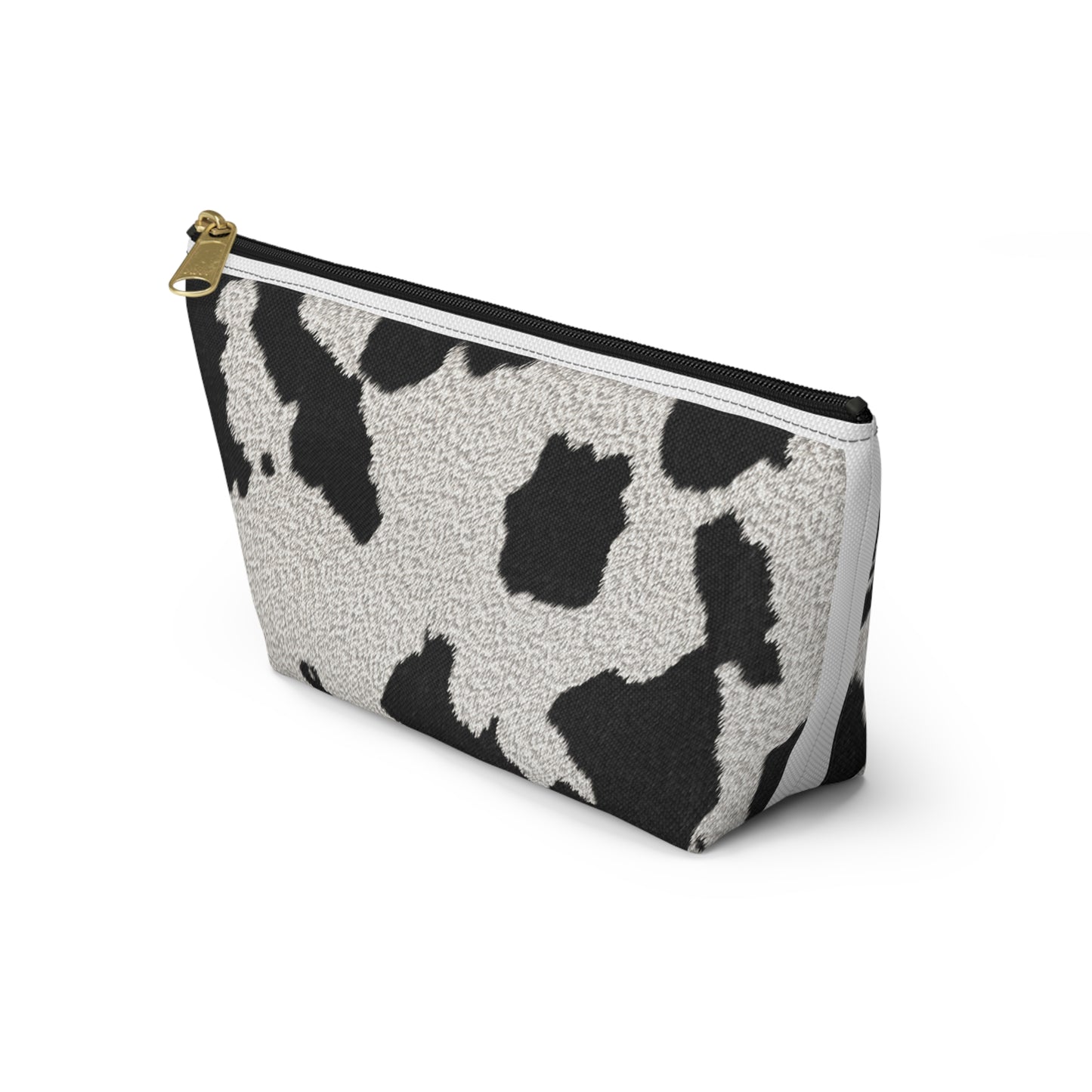Cow Print Accessory Pouch w T-bottom