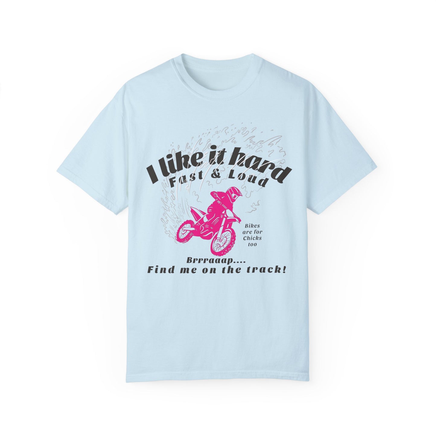 Women's MotoX Motorcycle Offroad DirtBike Garment-Dyed T-shirt