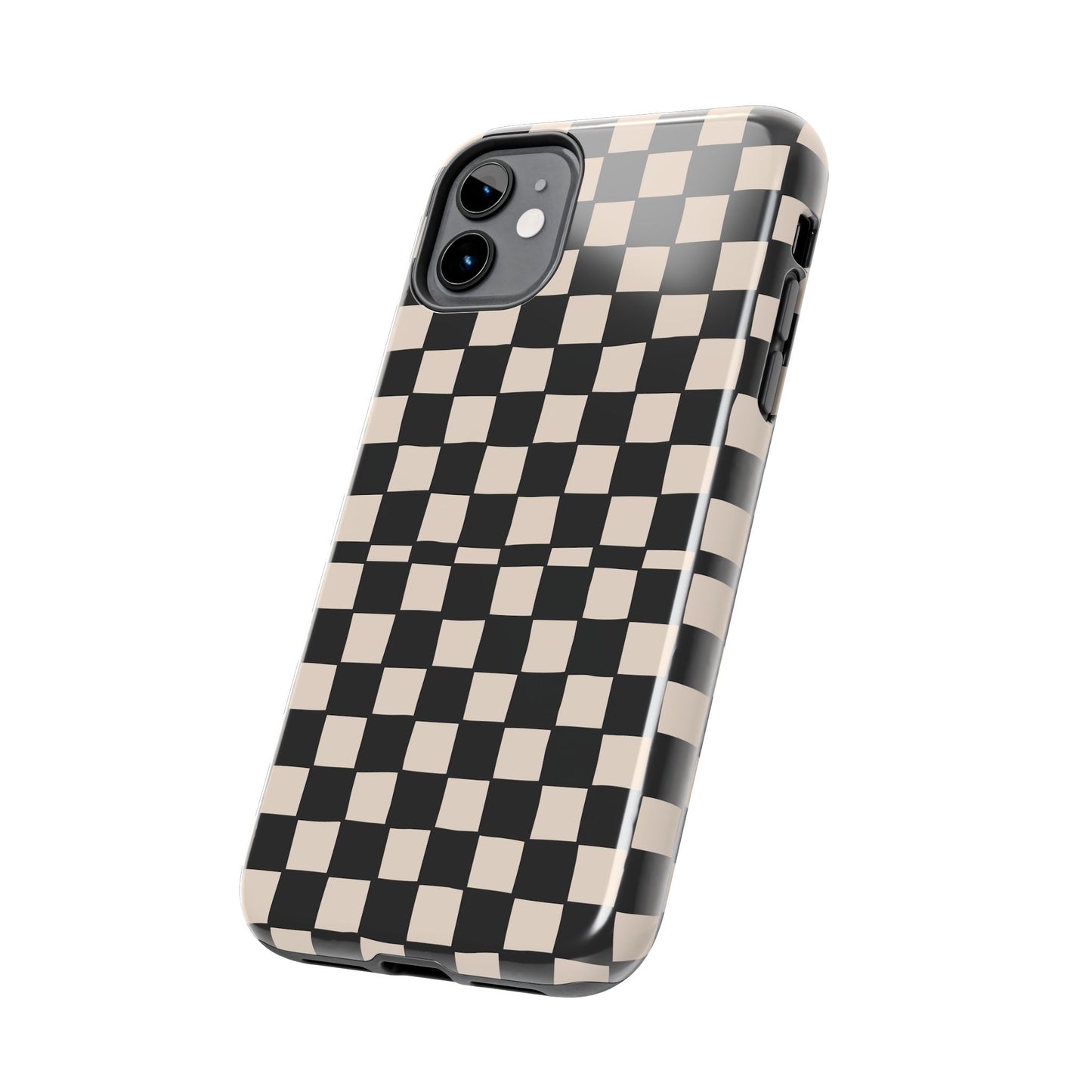 Black White Check Tough Phone Cases