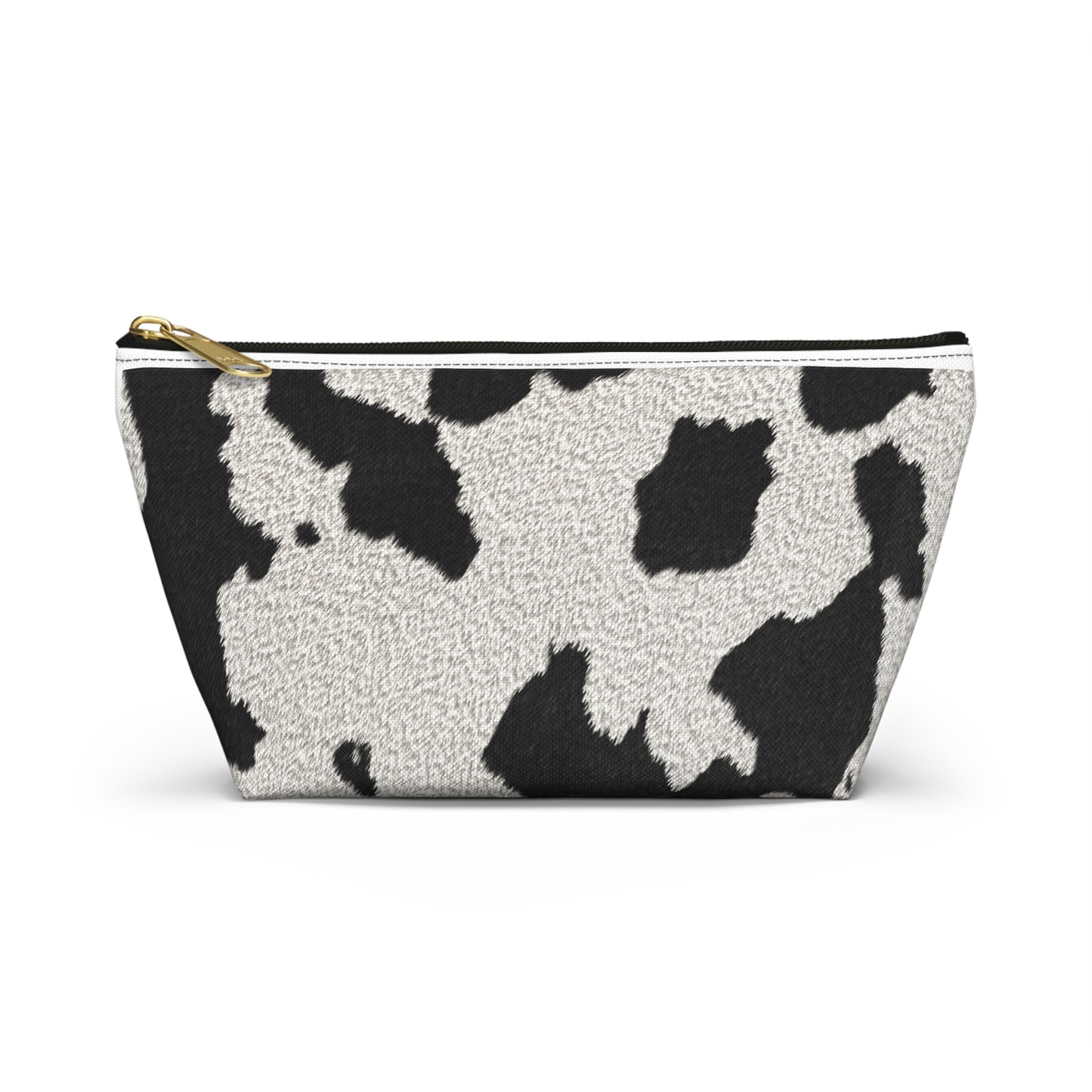 Cow Print Accessory Pouch w T-bottom