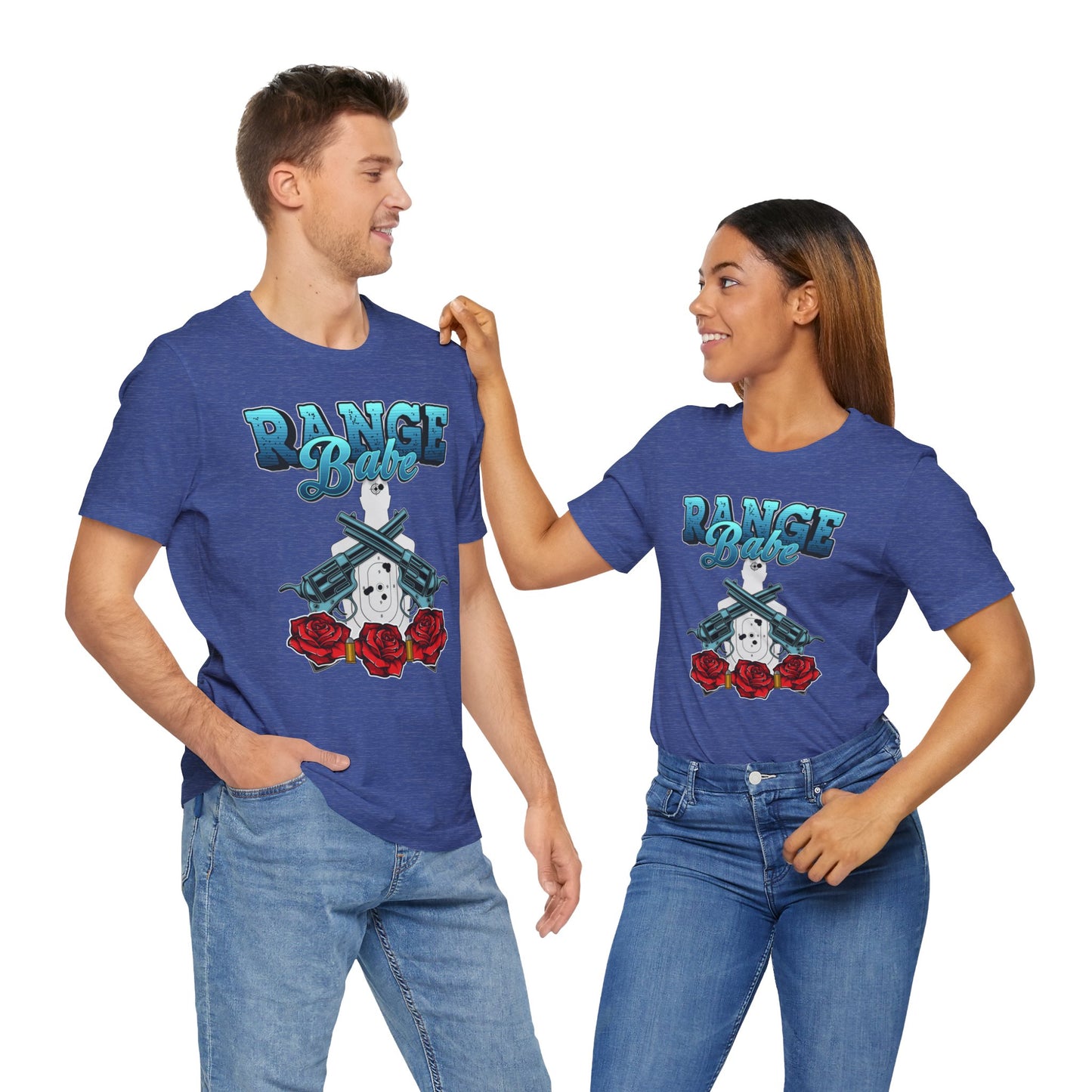 T-shirt, Range Babe tshirt, Badass, Woman, Gun, Rose, Self-defense, 2A, Political, America, USA, Freedom, Patriot Tee