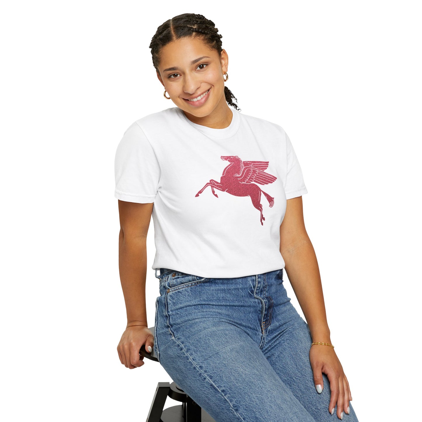 Pegasus Glitter Effect Color Comfort Unisex Garment-Dyed T-shirt