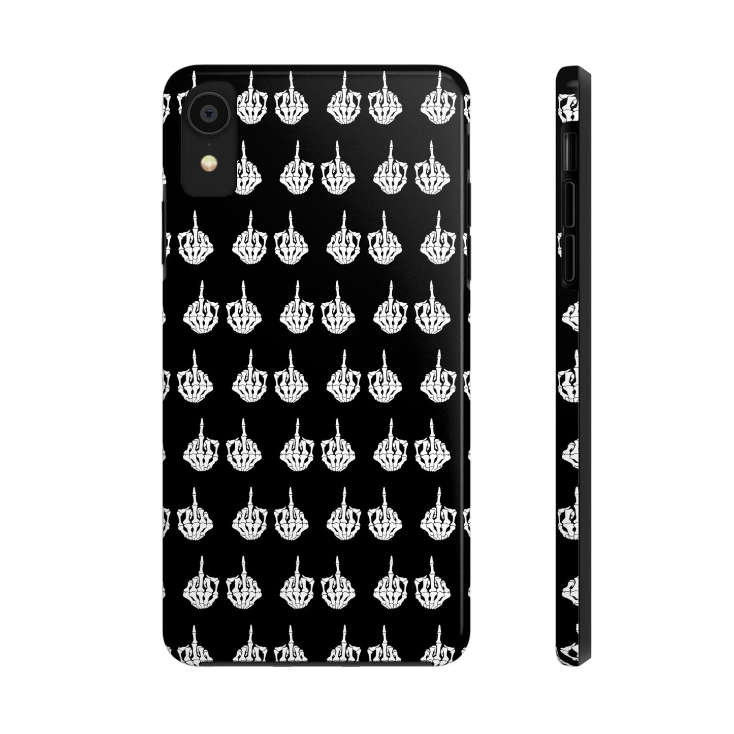 Fuck Off Skeleton Middle Finger Tough Phone Cases