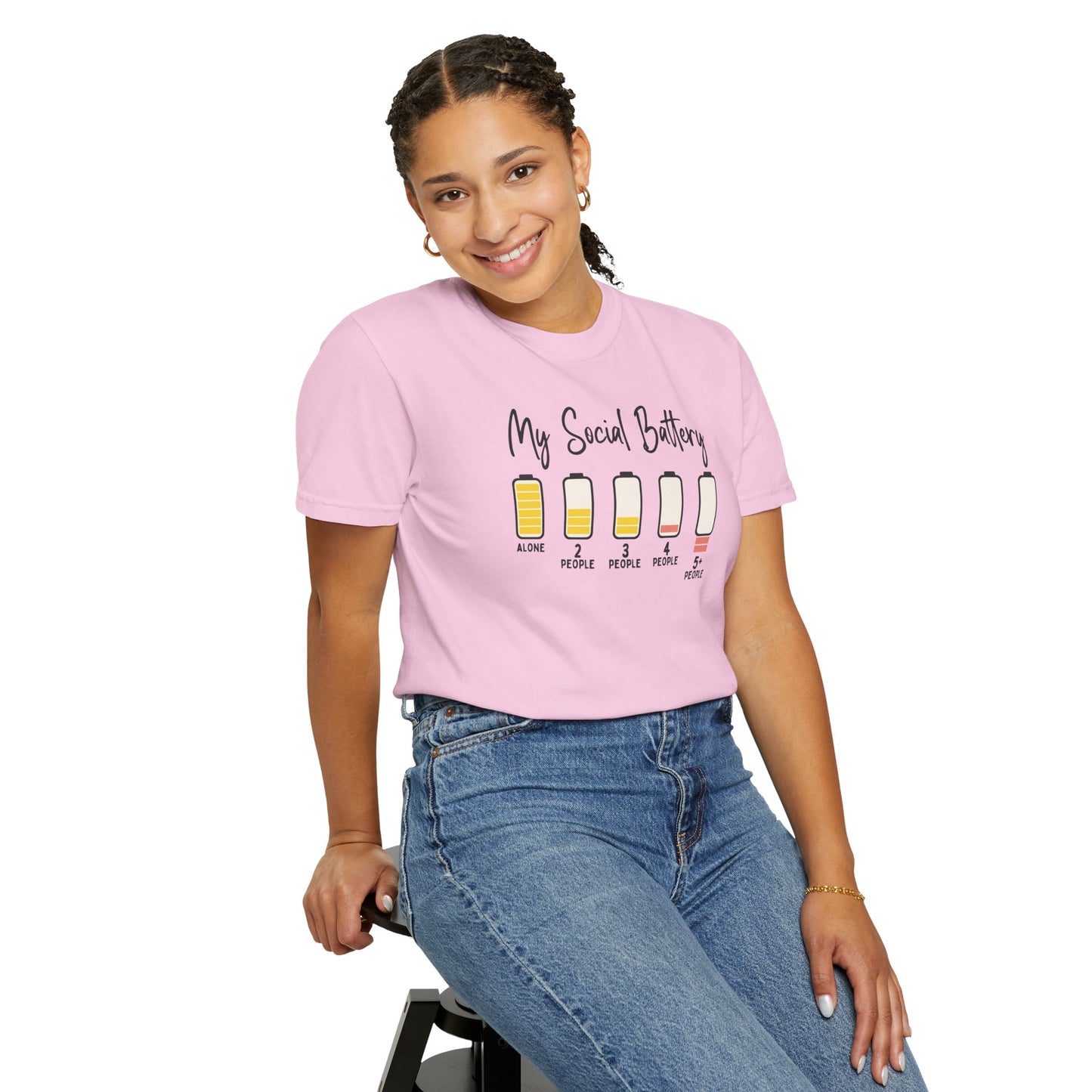 My Social Battery Socially Hungover Color Comfort Unisex Garment-Dyed T-shirt