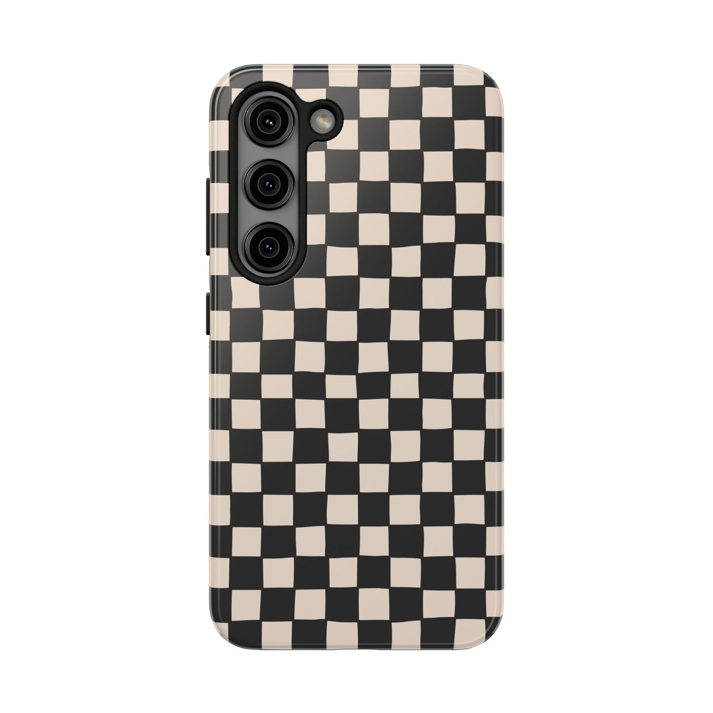 Black White Check Tough Phone Cases