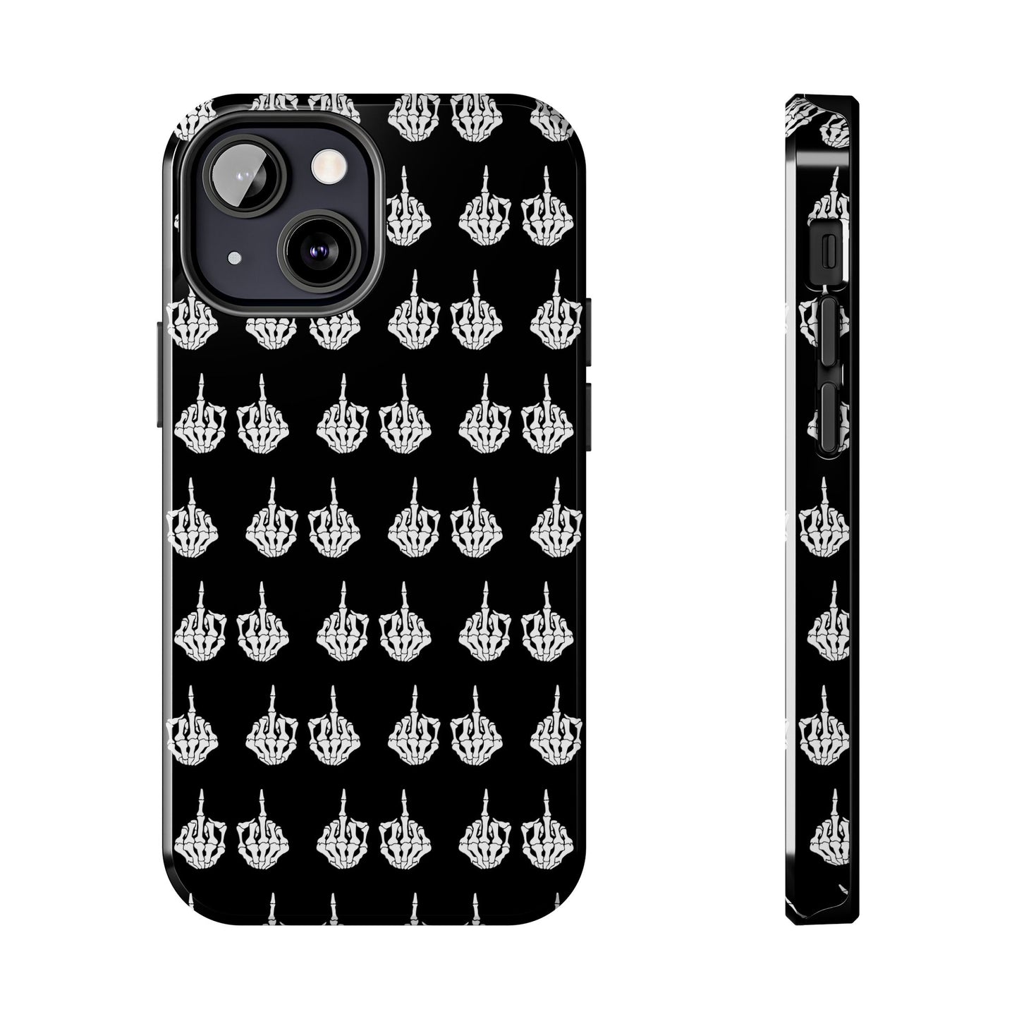 Fuck Off Skeleton Middle Finger Tough Phone Cases