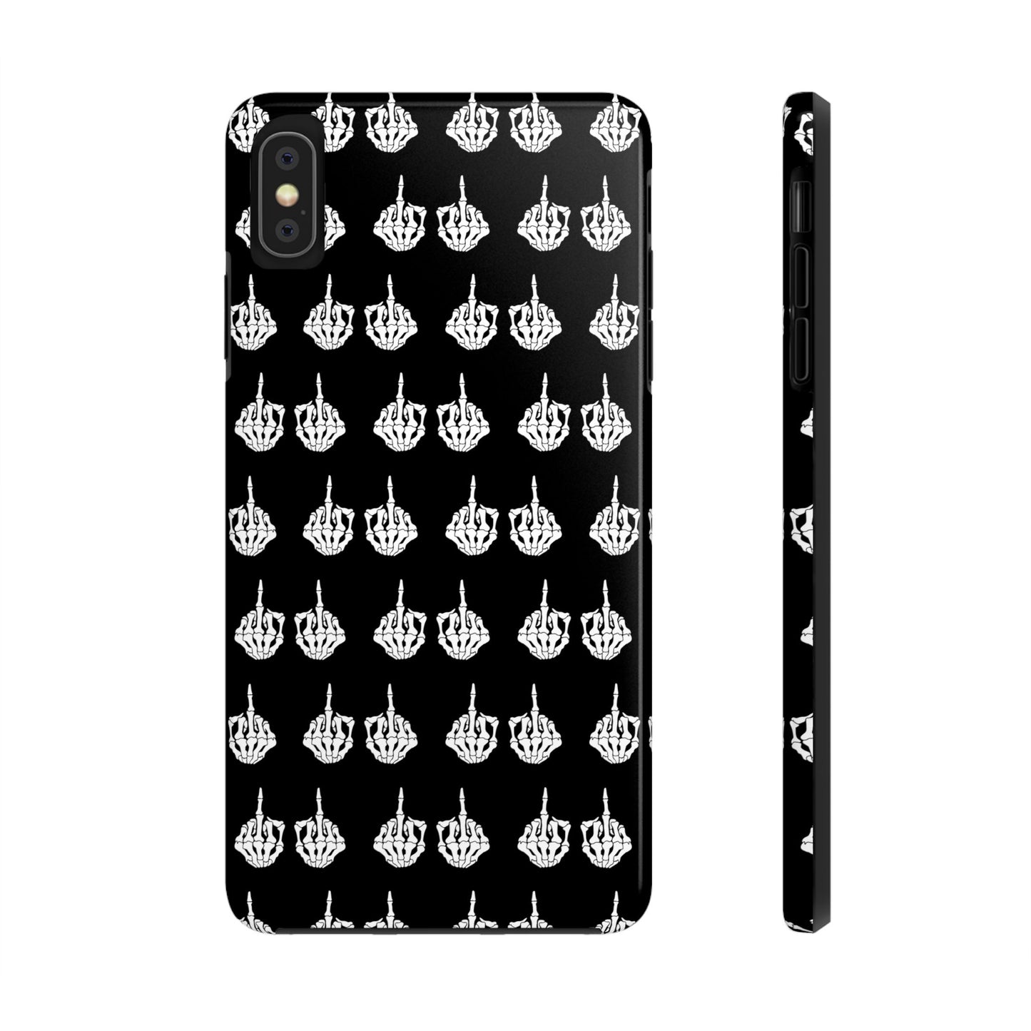 Fuck Off Skeleton Middle Finger Tough Phone Cases