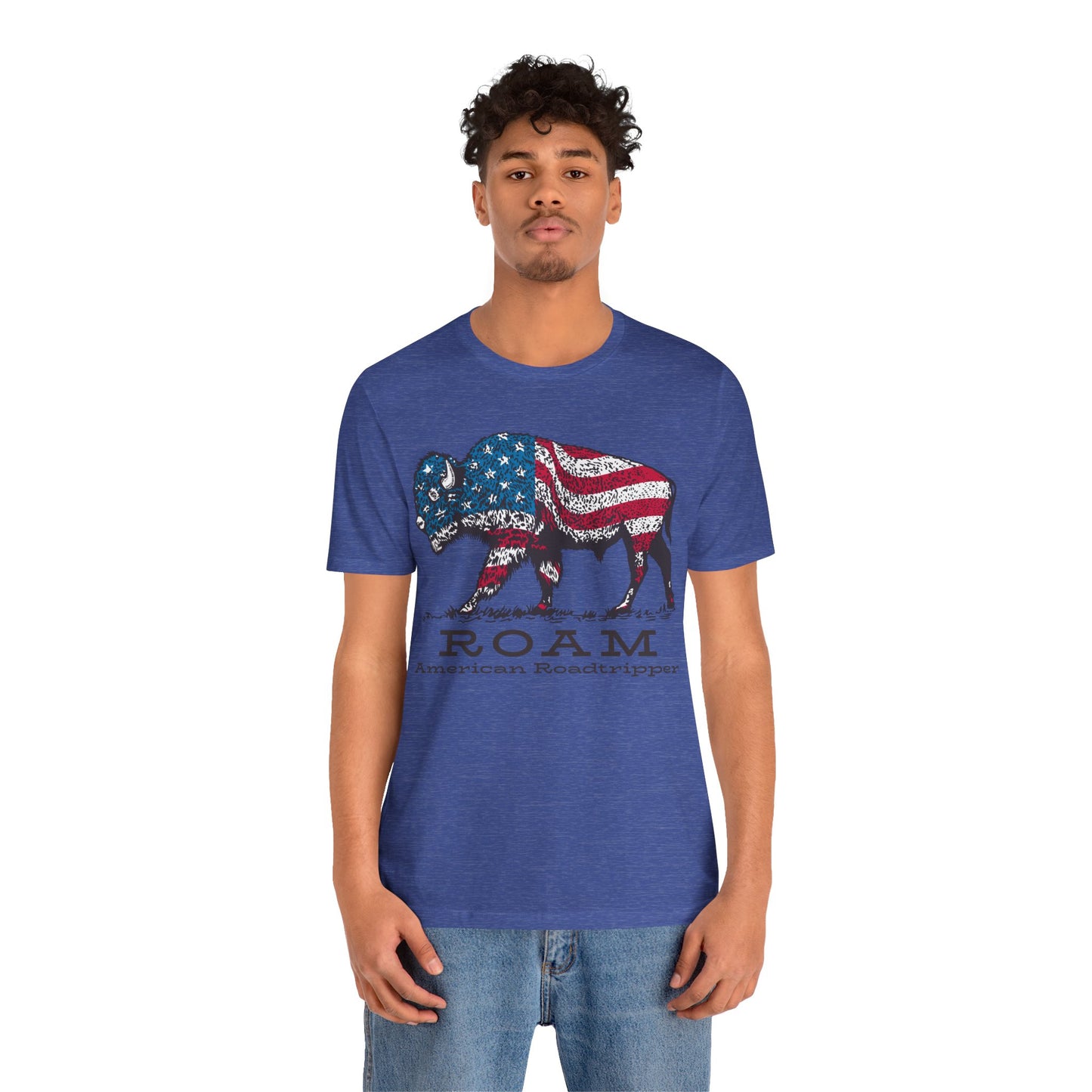 T-Shirt, American Roadtripper Roam, tshirt, USA, America, buffalo, graphic, quote, Travel, Roadtripping, Americana, Unisex Tee