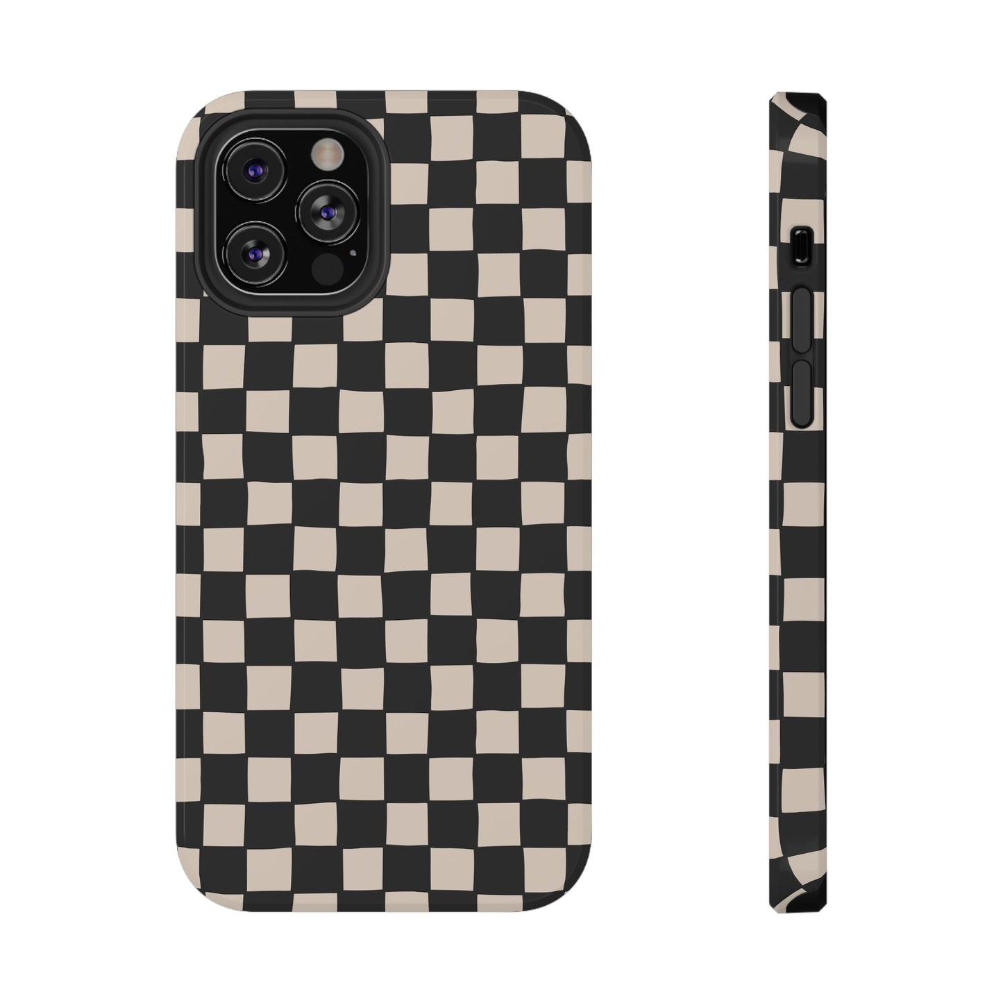 Black White Check Impact-Resistant Cases