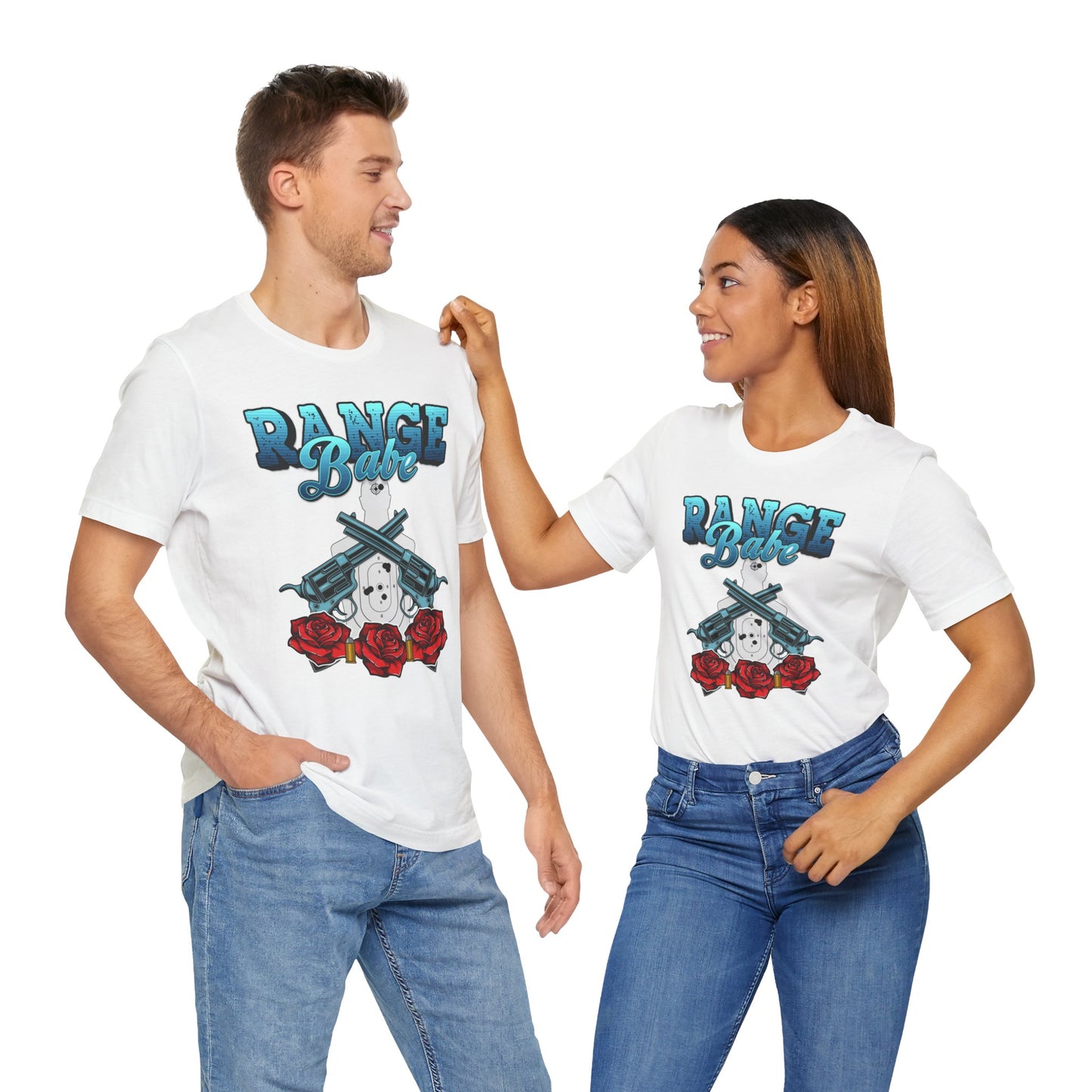 T-shirt, Range Babe tshirt, Badass, Woman, Gun, Rose, Self-defense, 2A, Political, America, USA, Freedom, Patriot Tee