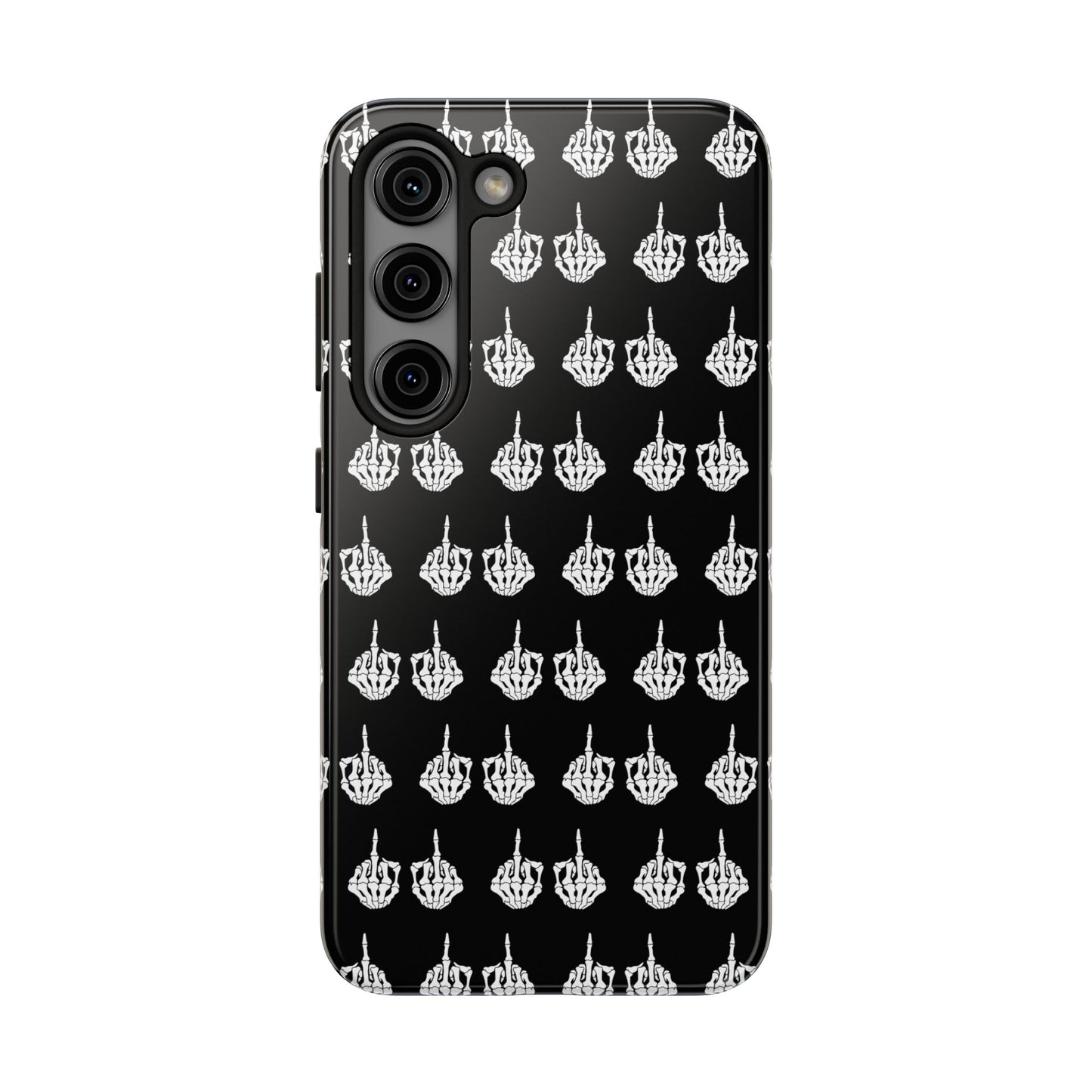 Fuck Off Skeleton Middle Finger Tough Phone Cases