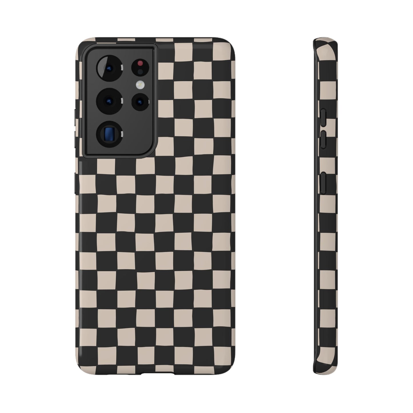 Black White Check Impact-Resistant Cases