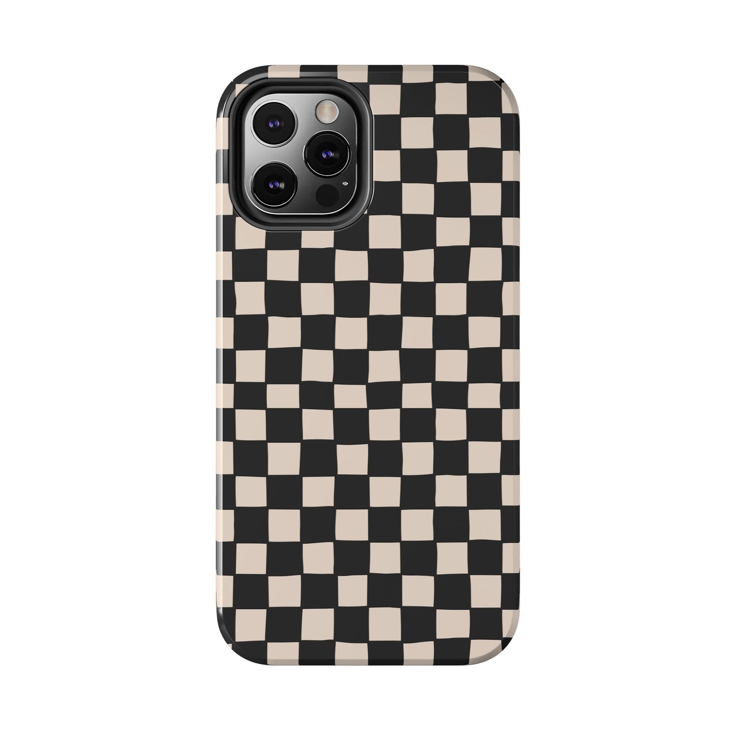 Black White Check Tough Phone Cases
