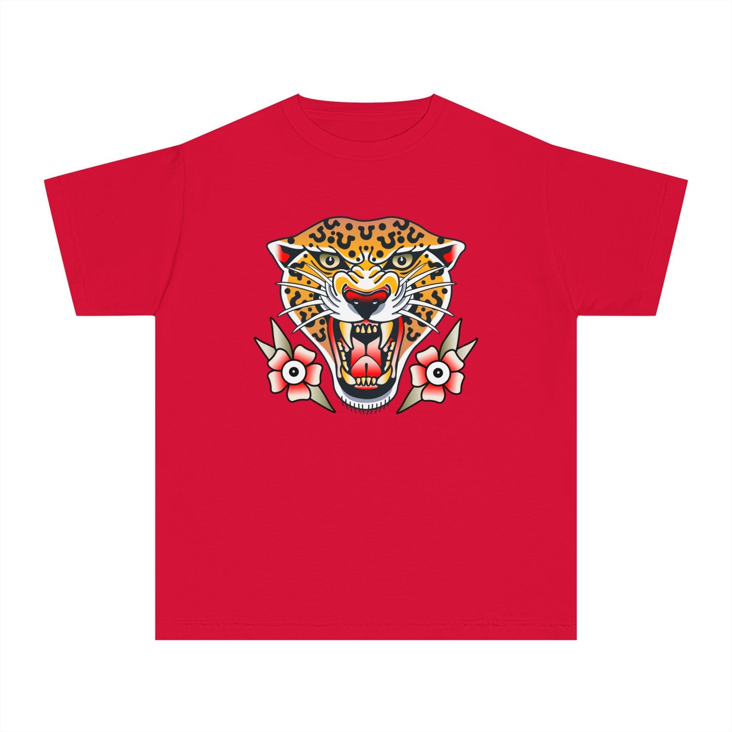 Rebel Leopard Youth Midweight Comfort Colors Tee