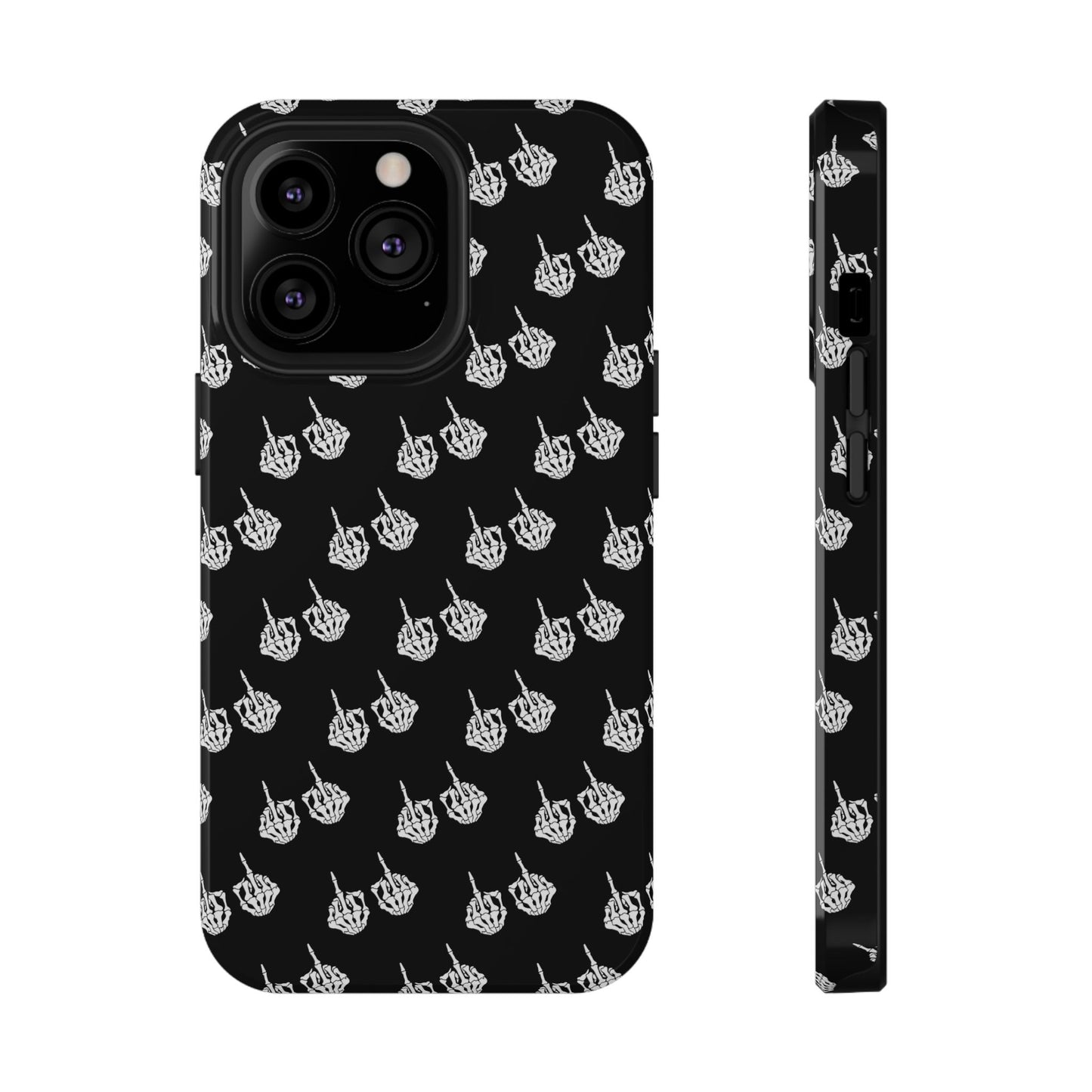 Fuck You Skeleton Middle Finger Impact-Resistant Cases